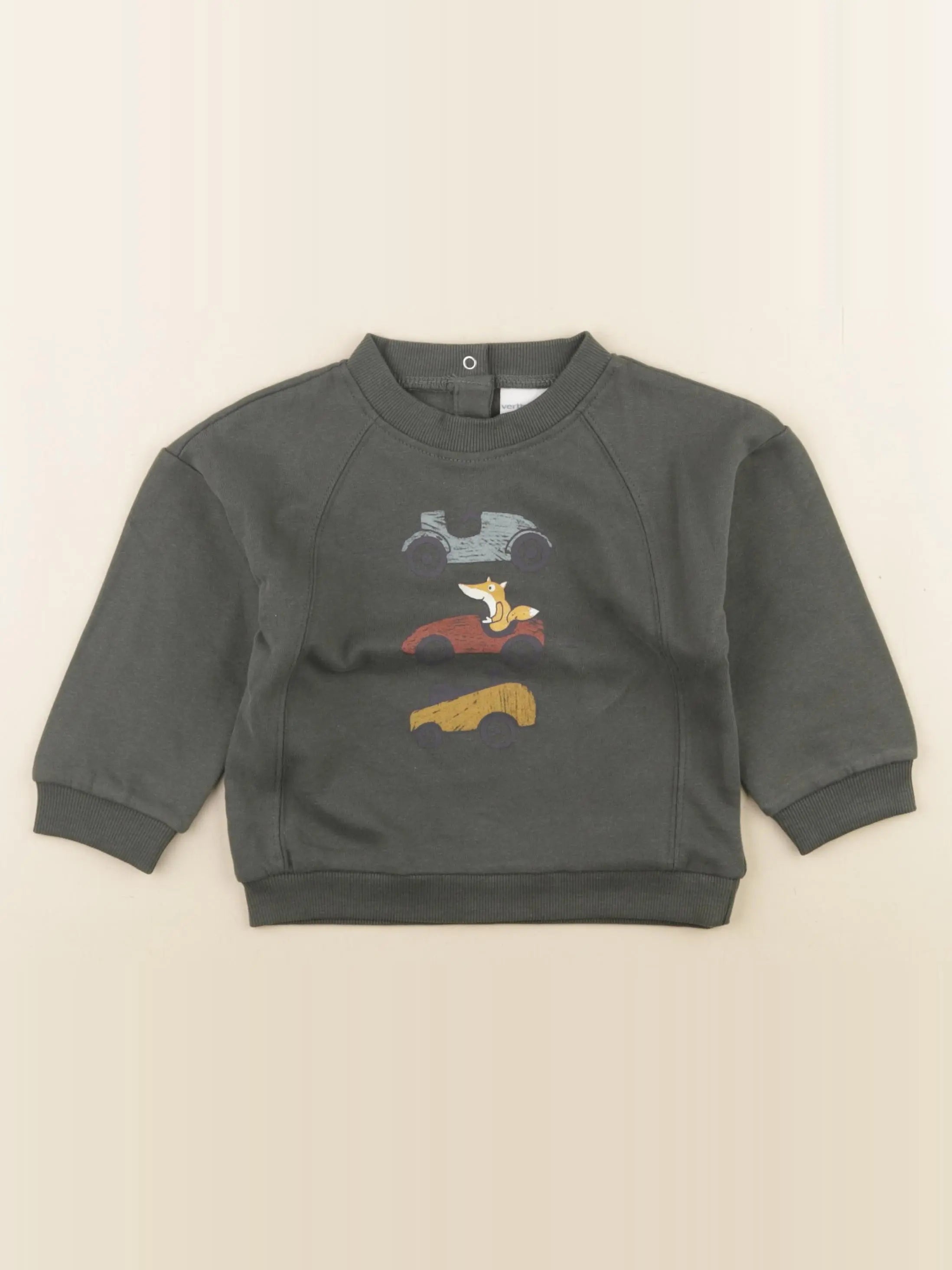 Vertbaudet - sweat vert - 2 ans