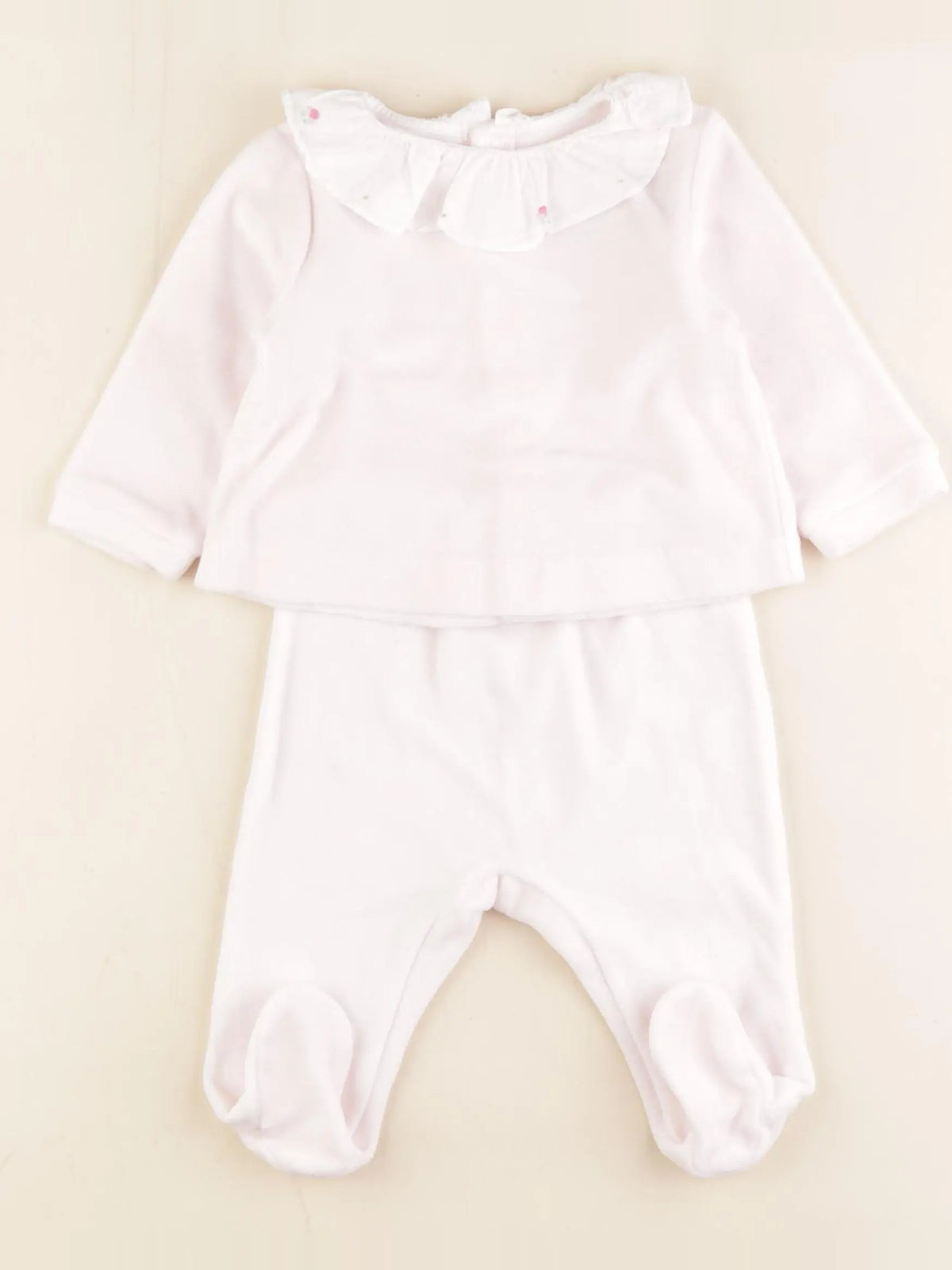 Jacadi - pyjama velours rose - 6 mois