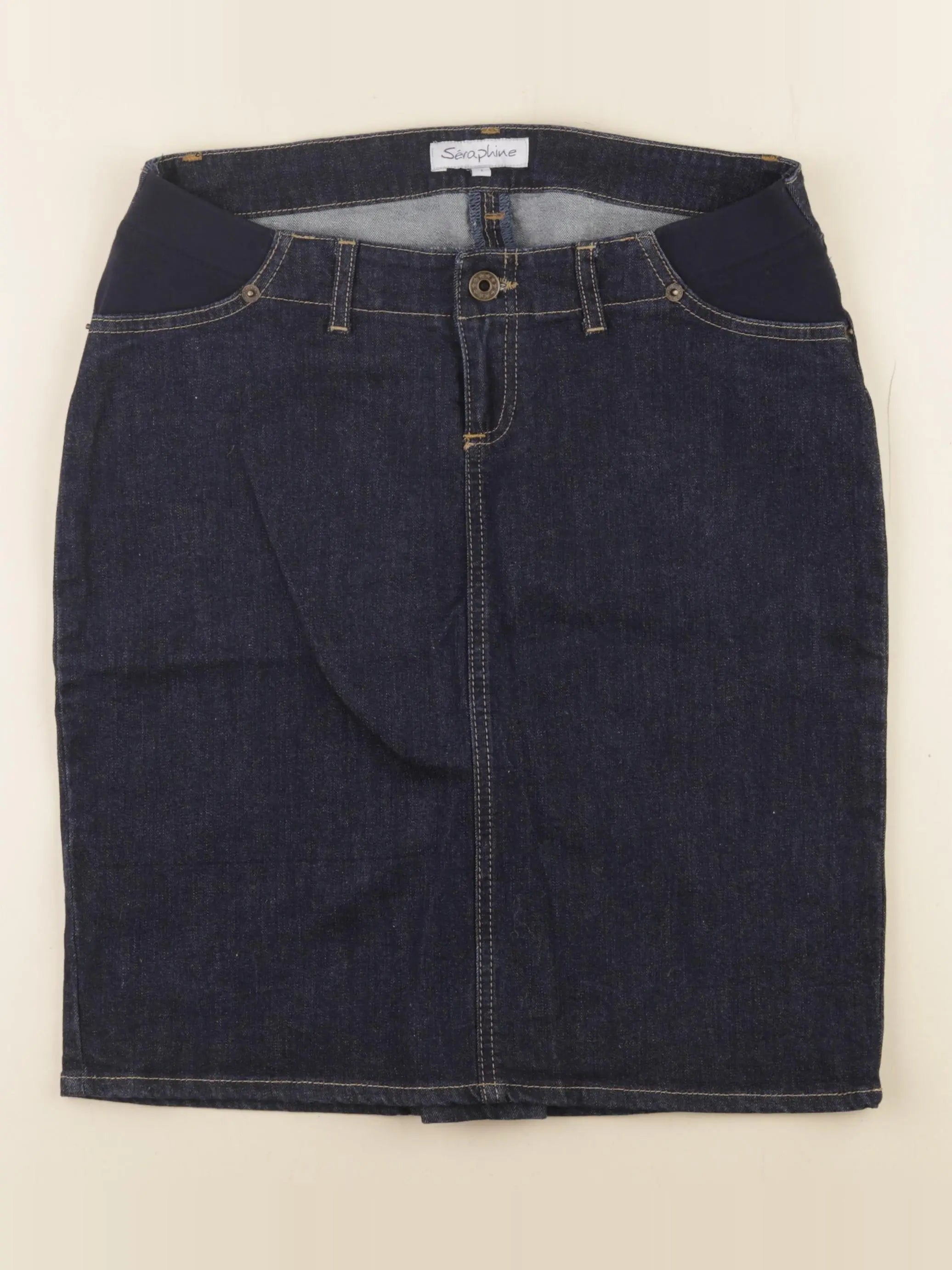 Seraphine - jupe grossesse bleu - 36 à 38