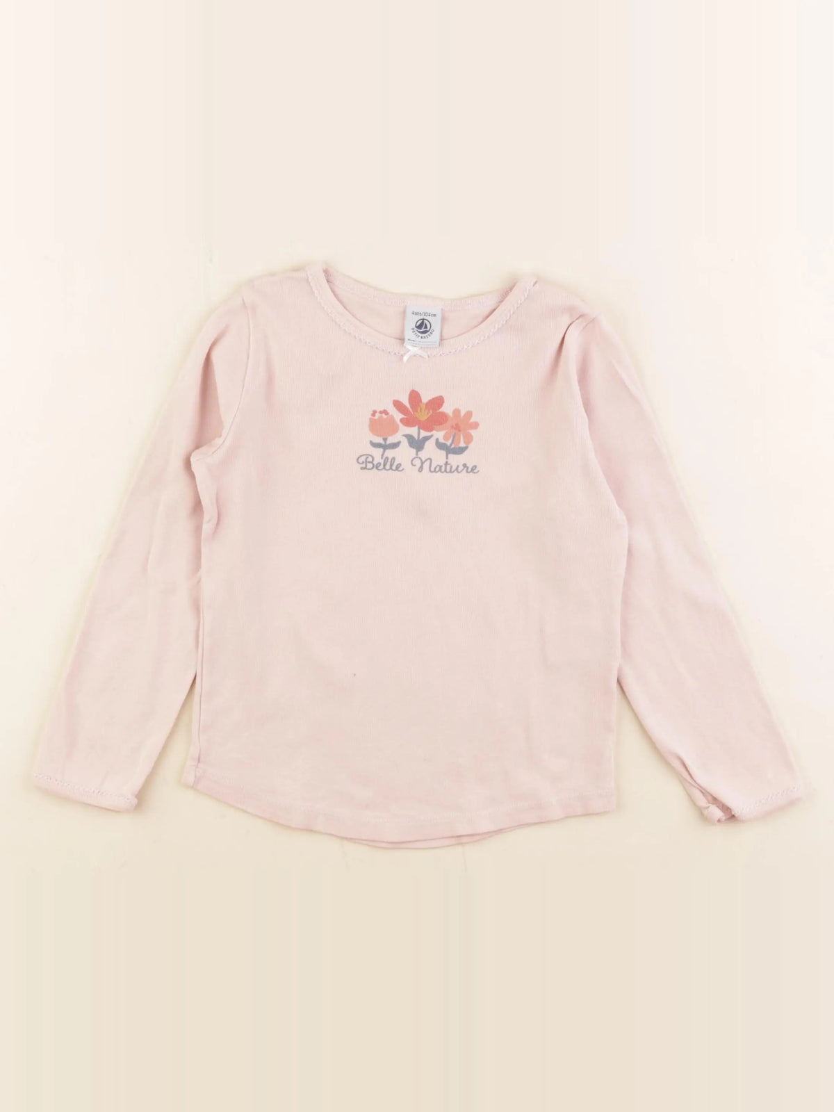Petit Bateau - maillot de corps rose - 4 ans