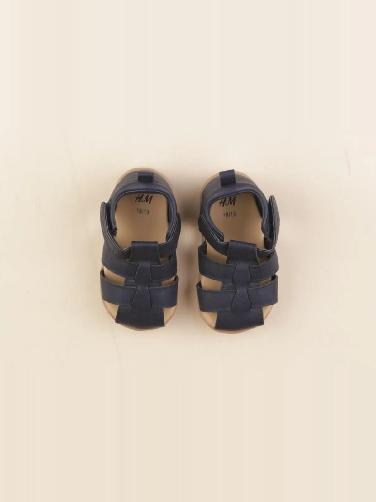 H&M - tennis à scratch/ lacets bleu - pointure 18/19