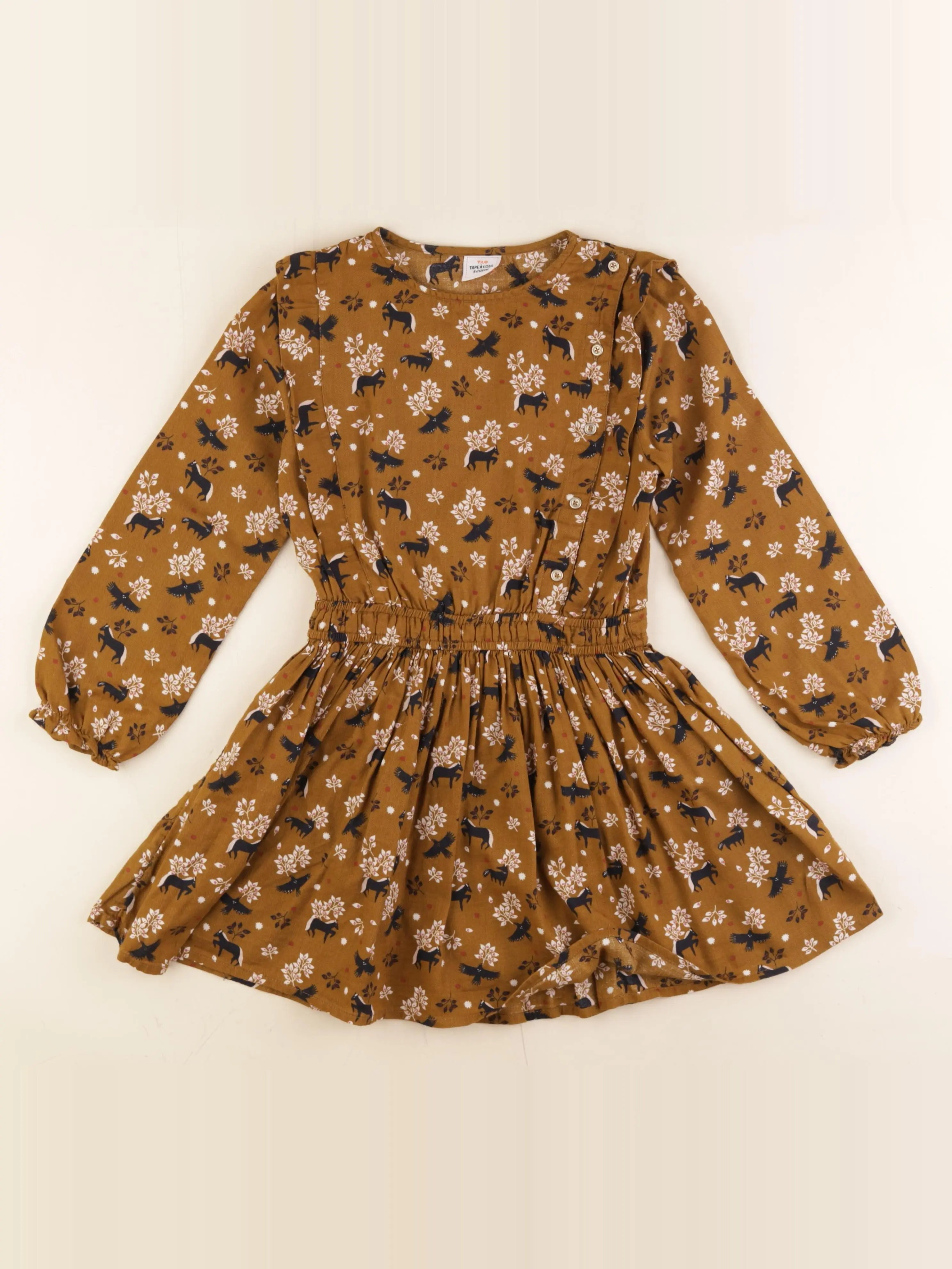Tape à l'oeil - robe marron - 8 ans