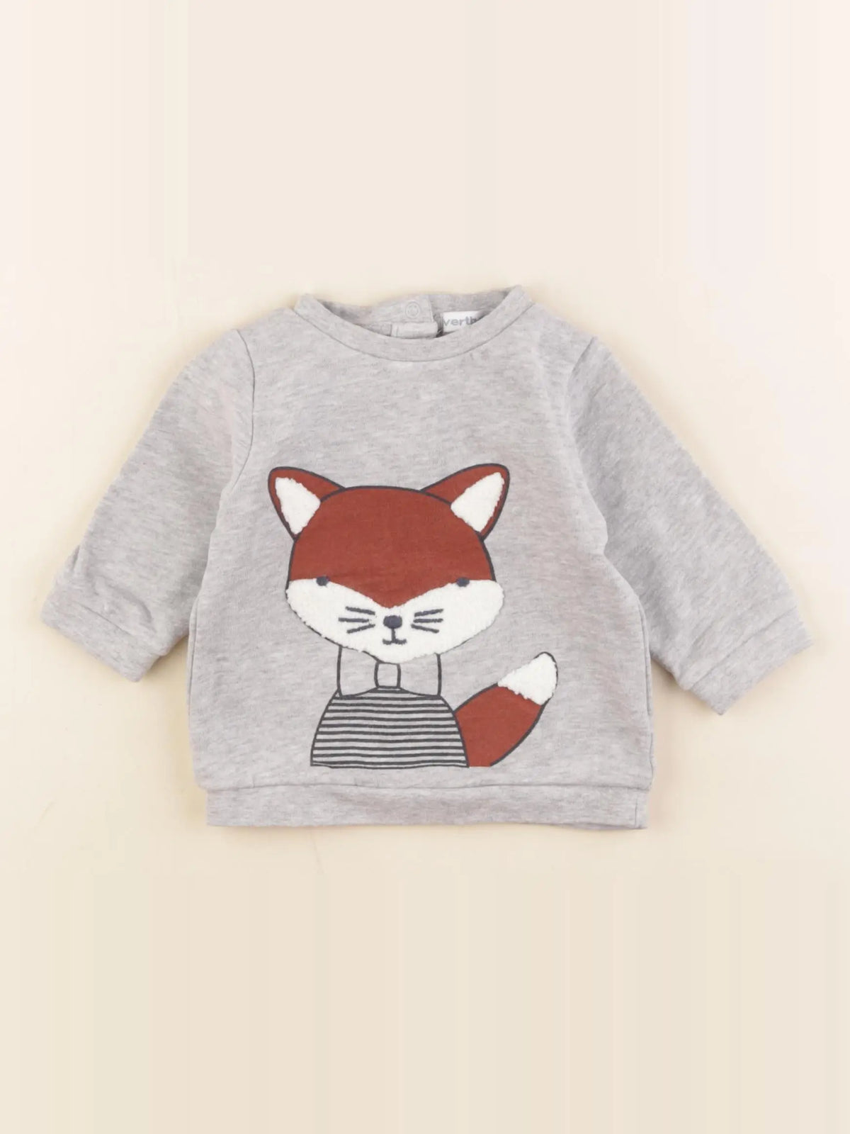 Vertbaudet - sweat gris - 3 mois