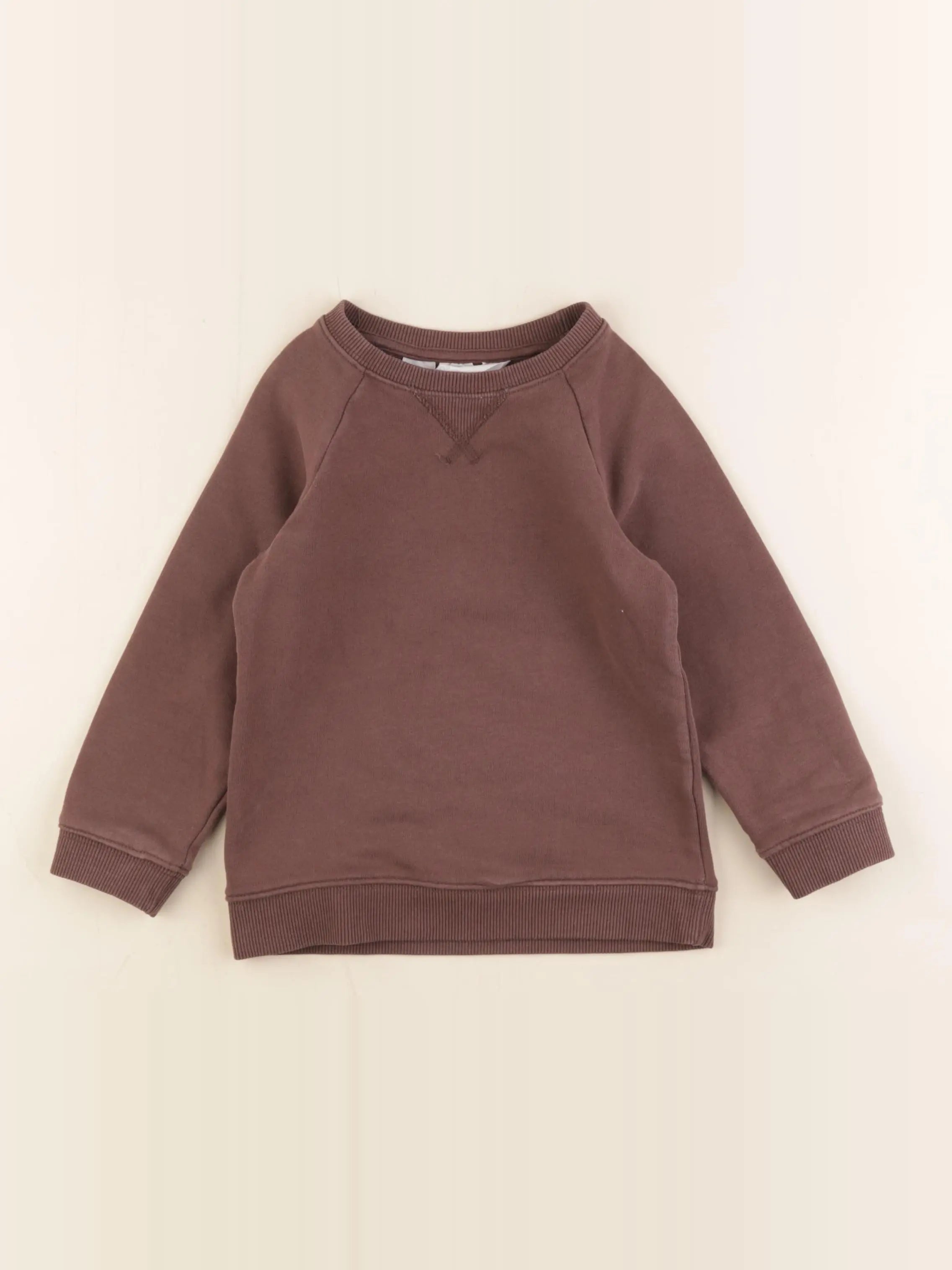 H&M - sweat marron - 2/3 ans