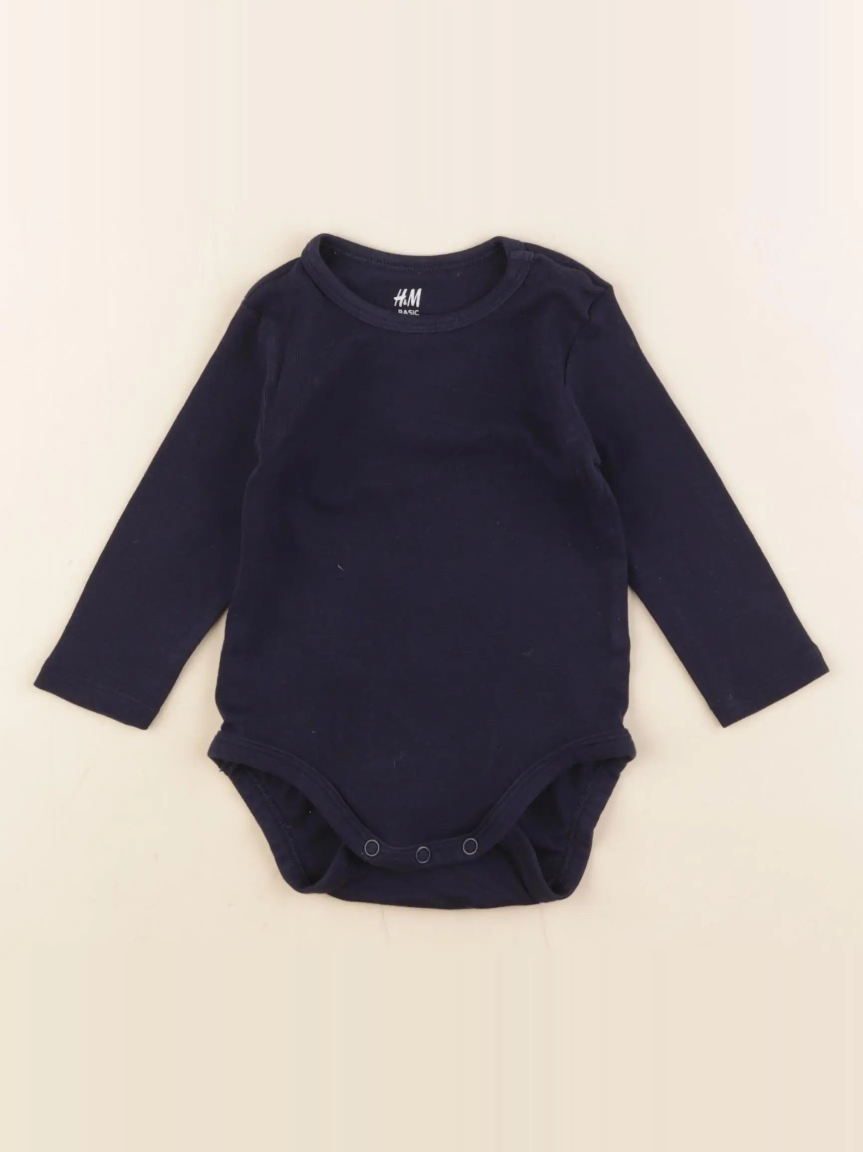 H&M - body bleu - 4/6 mois