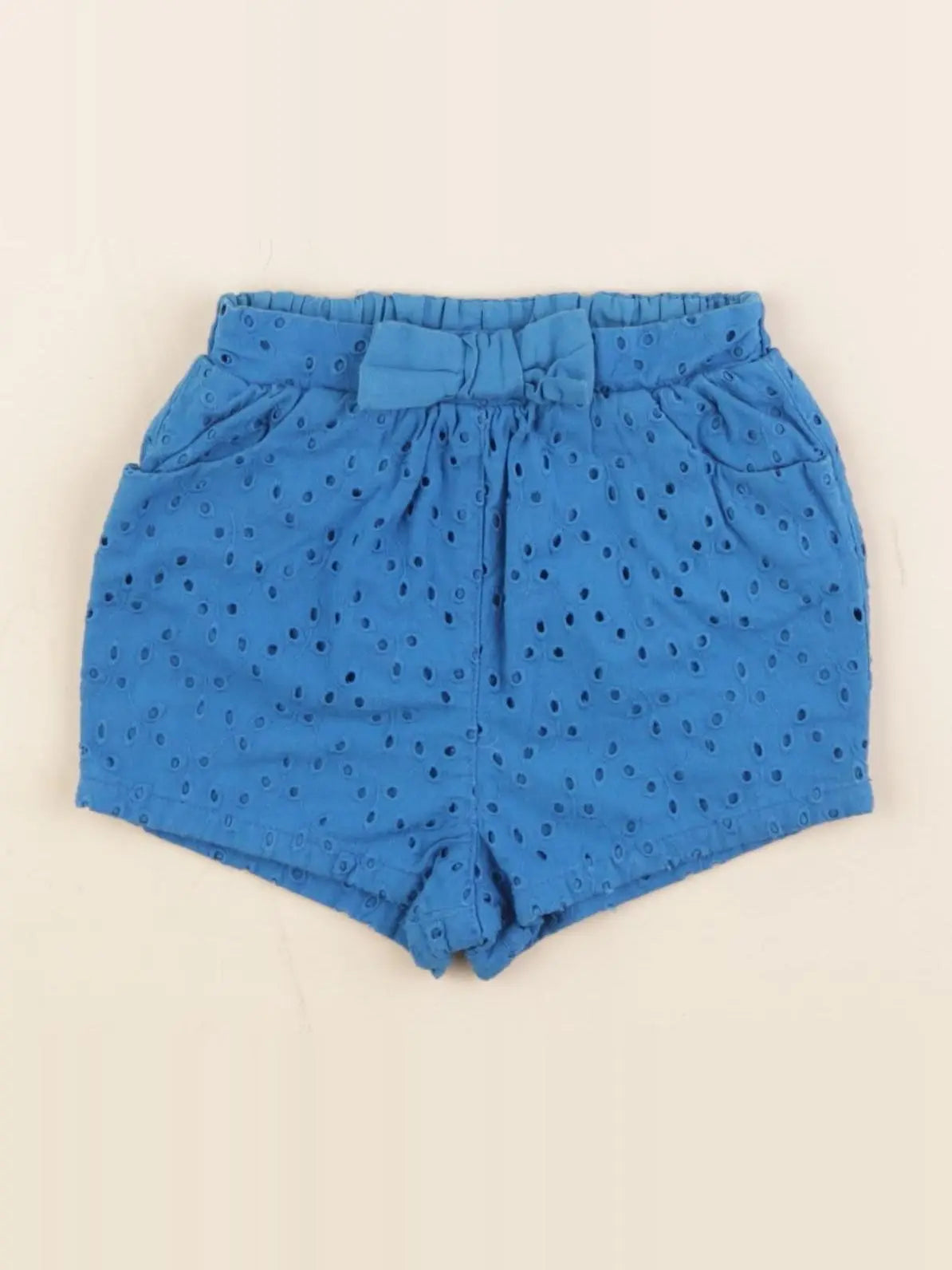 Petit Bateau - short bleu - 6 mois