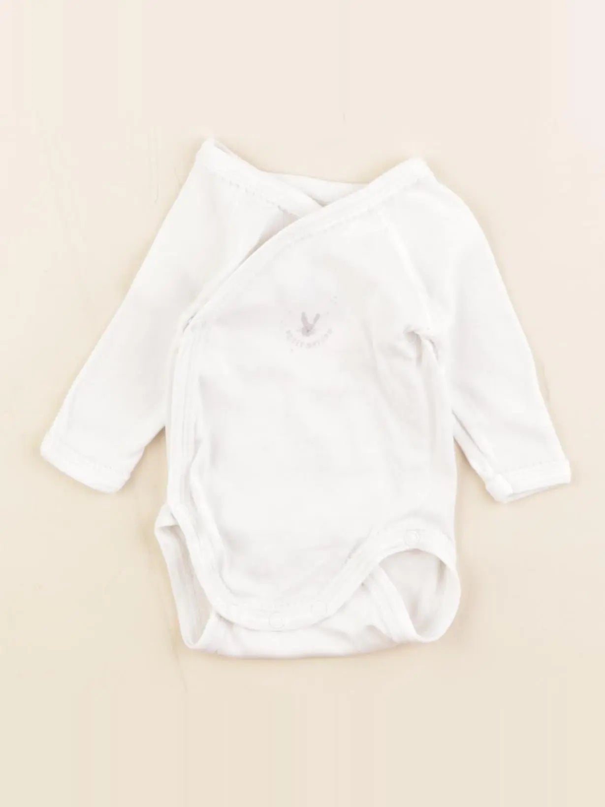 Petit Bateau - body blanc - 0 mois