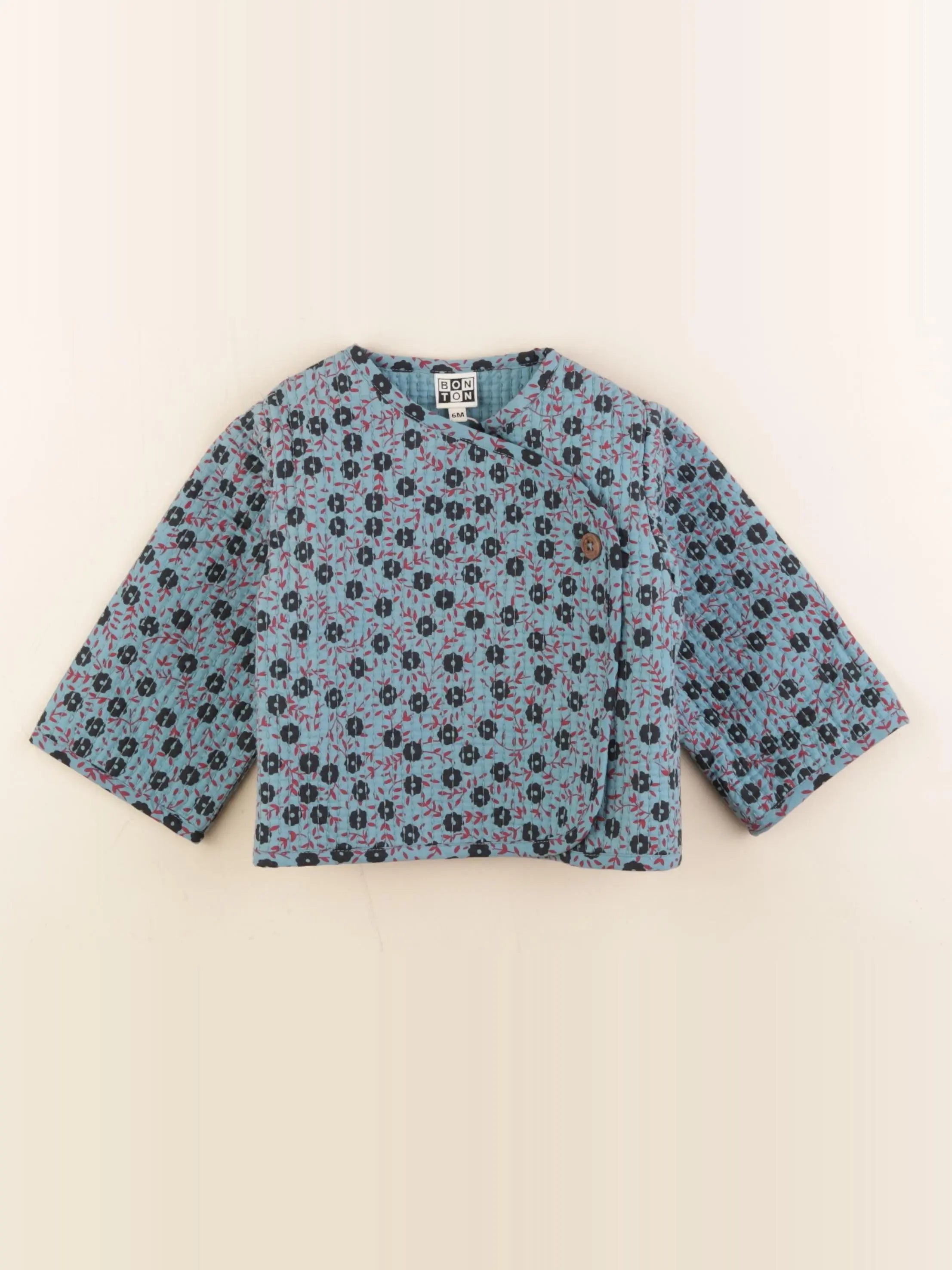 Bonton - gilet bleu - 6 mois