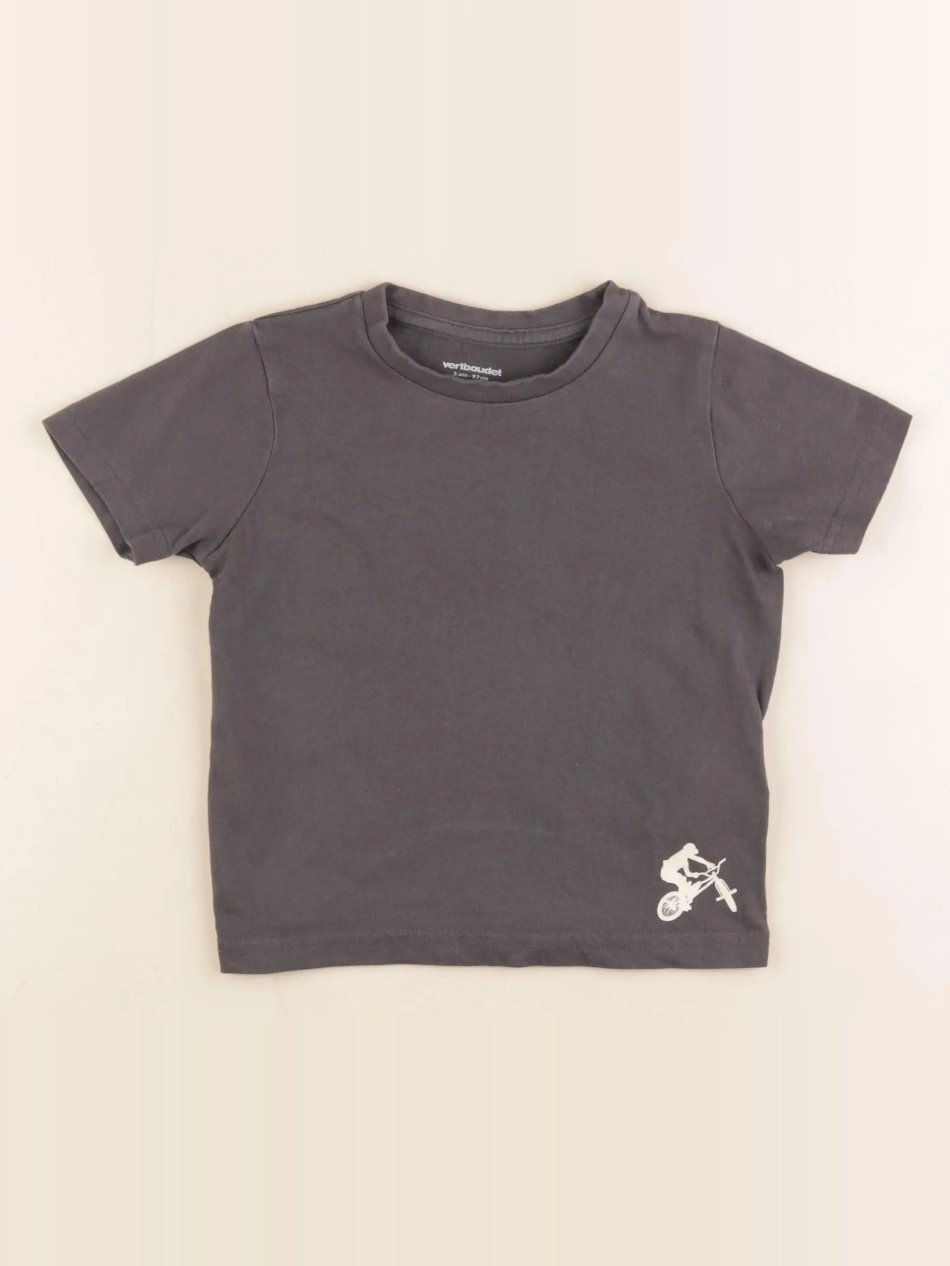 Vertbaudet - tee-shirt gris - 3 ans