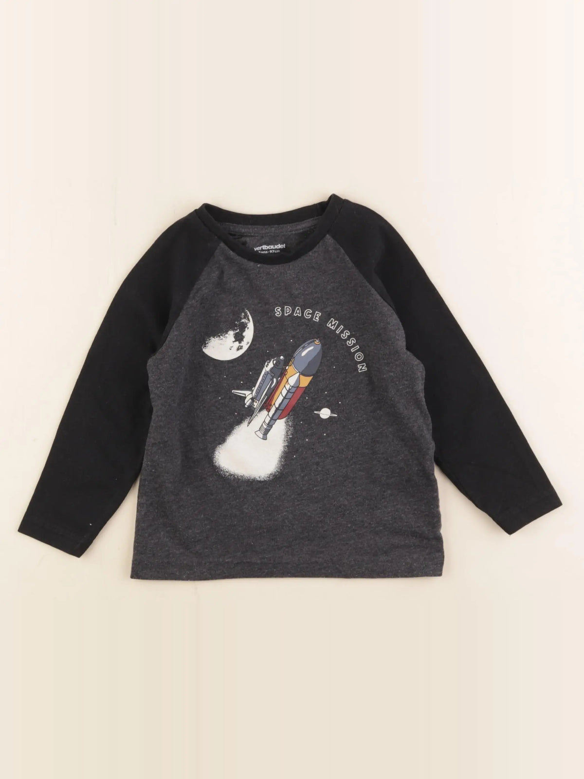 Vertbaudet - tee-shirt noir - 3 ans