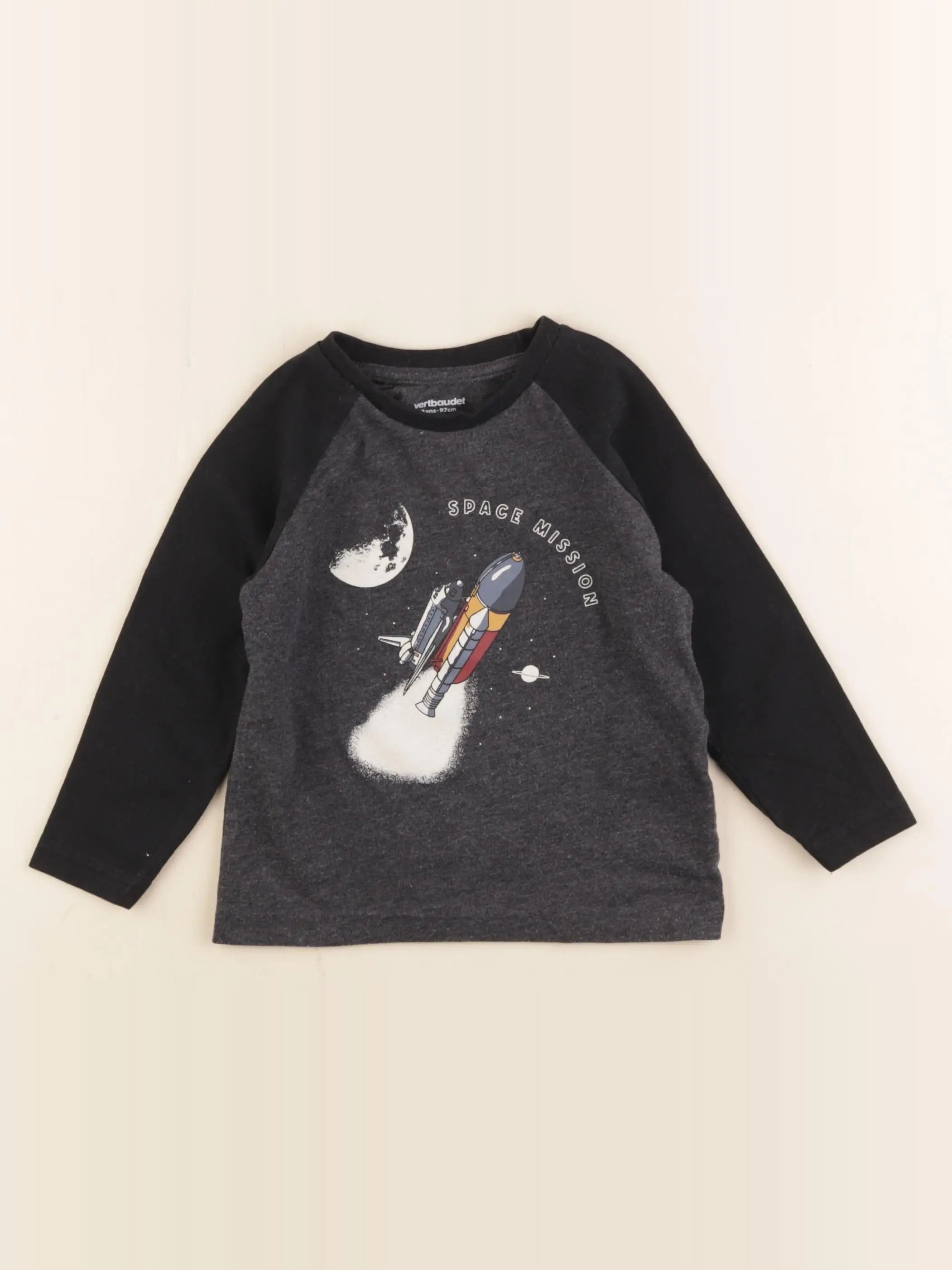 Vertbaudet - tee-shirt noir - 3 ans