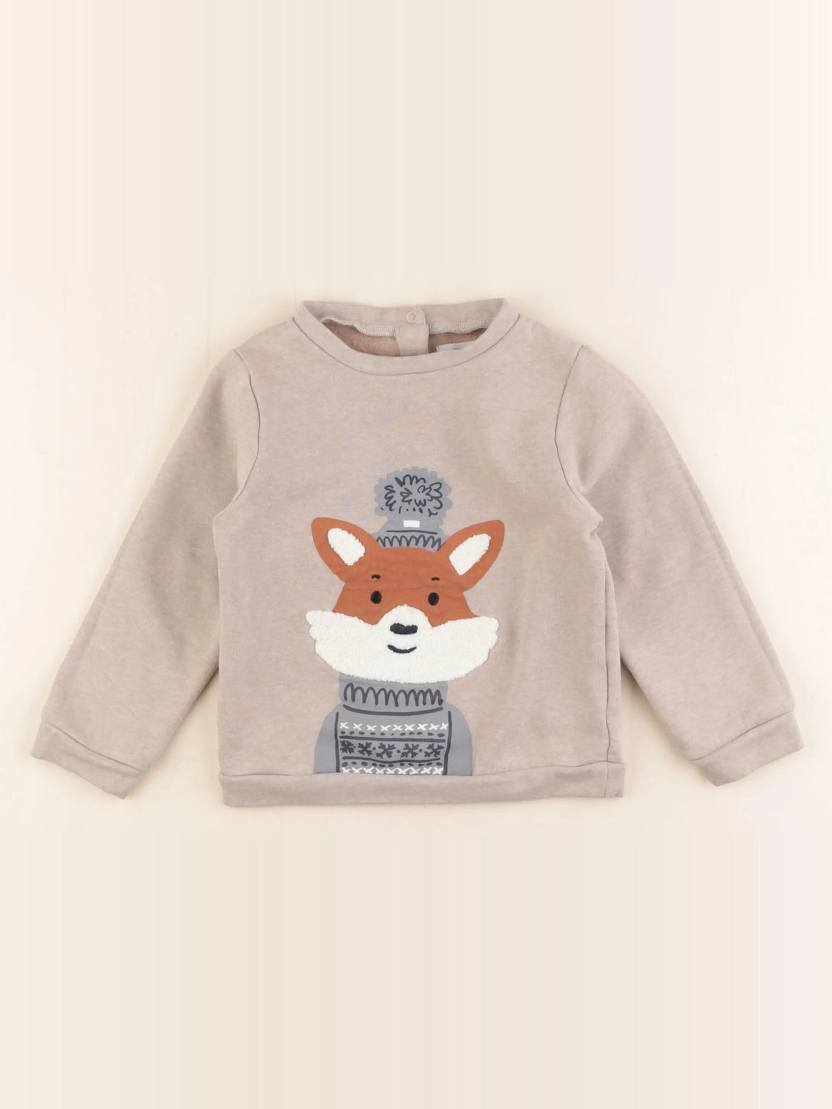 Vertbaudet - sweat marron - 36 mois