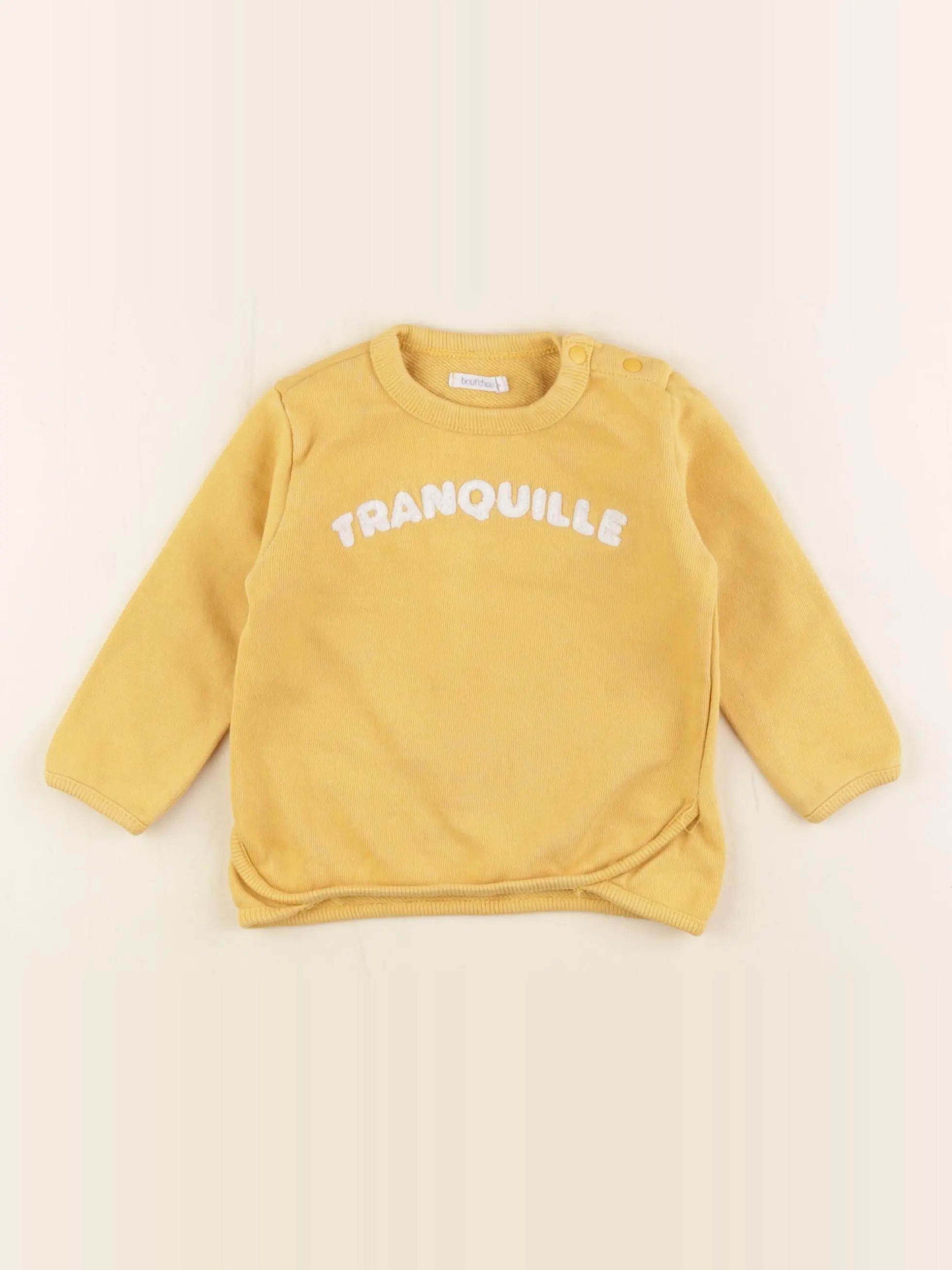 Boutchou - sweat jaune - 12 mois