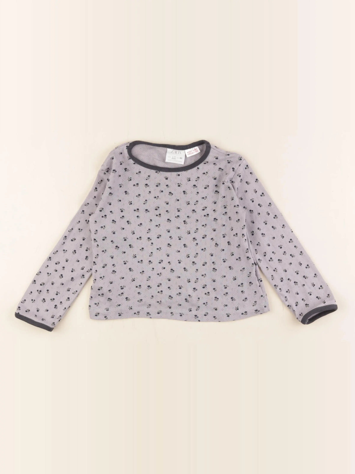 Zara - tee-shirt violet - 18 mois