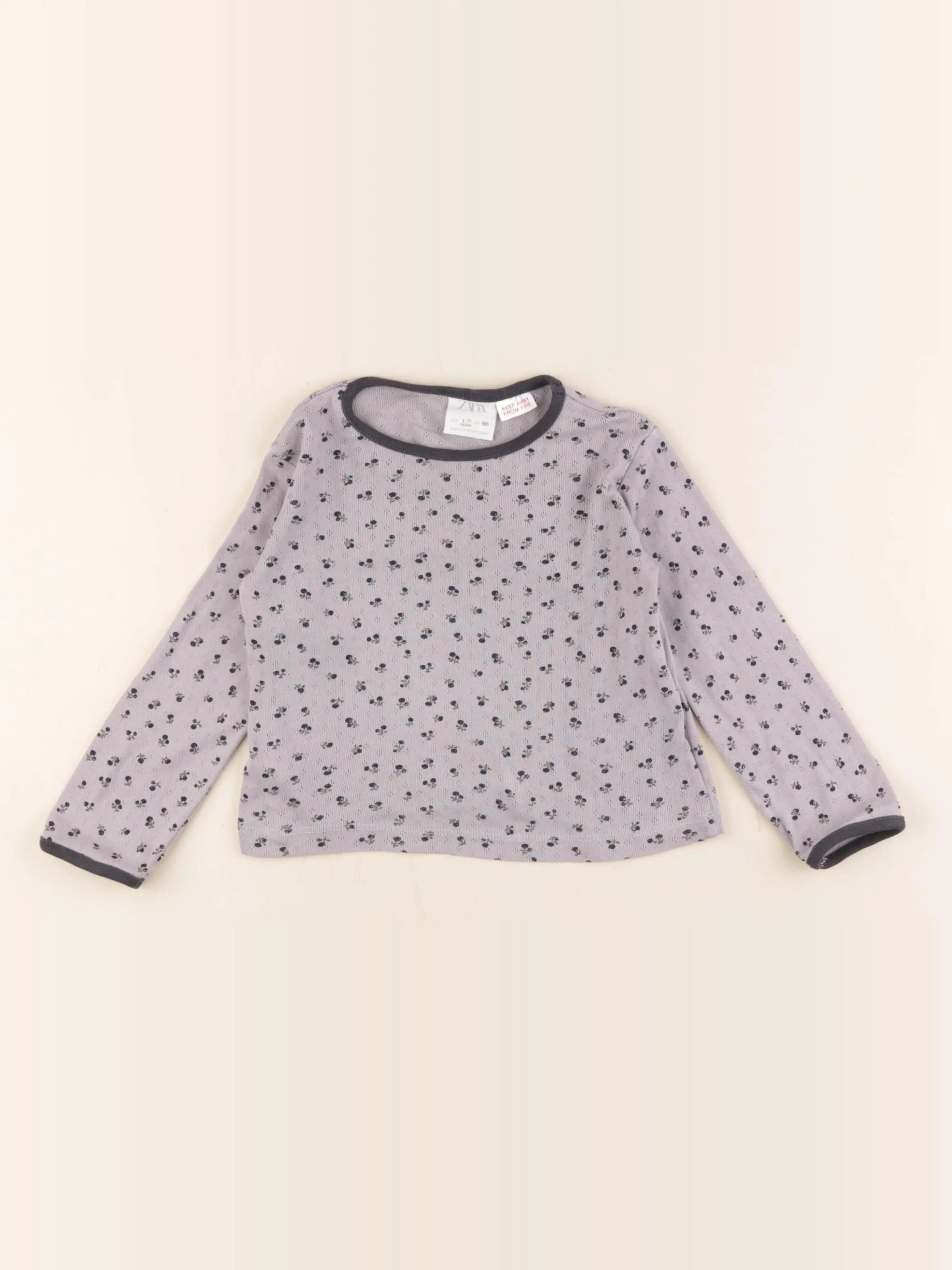 Zara - tee-shirt violet - 18 mois