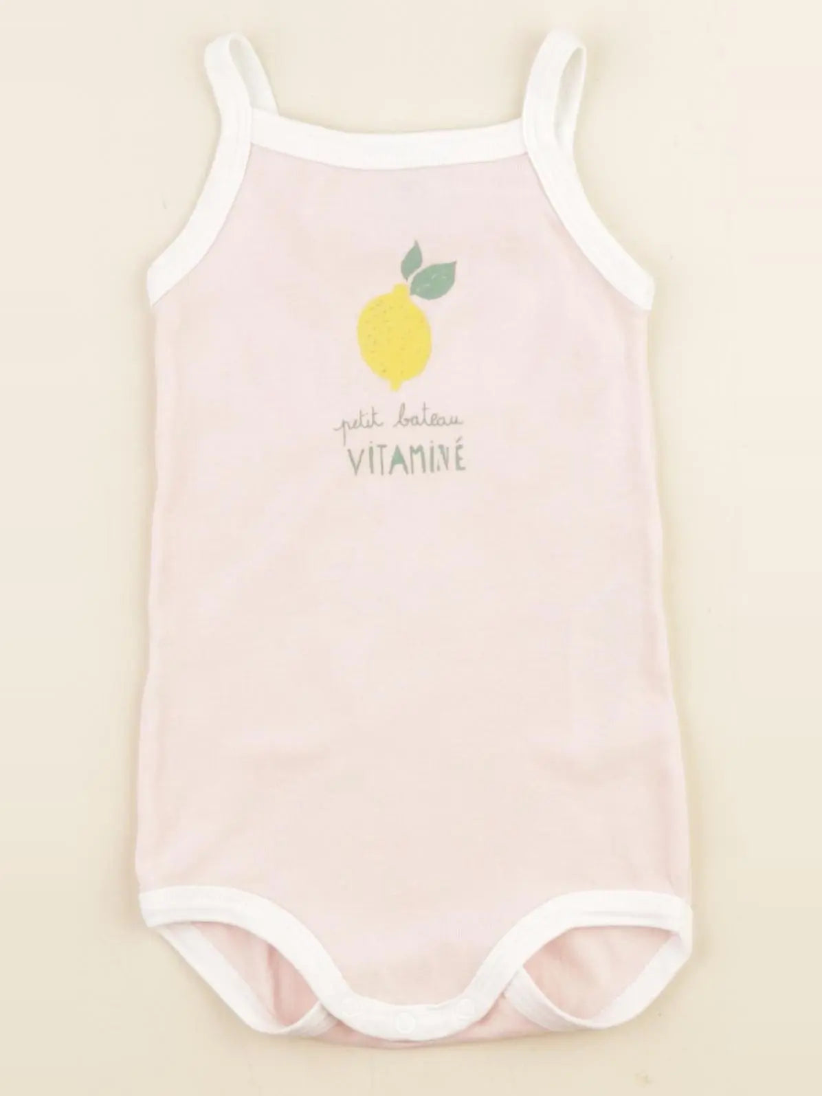 Petit Bateau - body rose - 6 mois