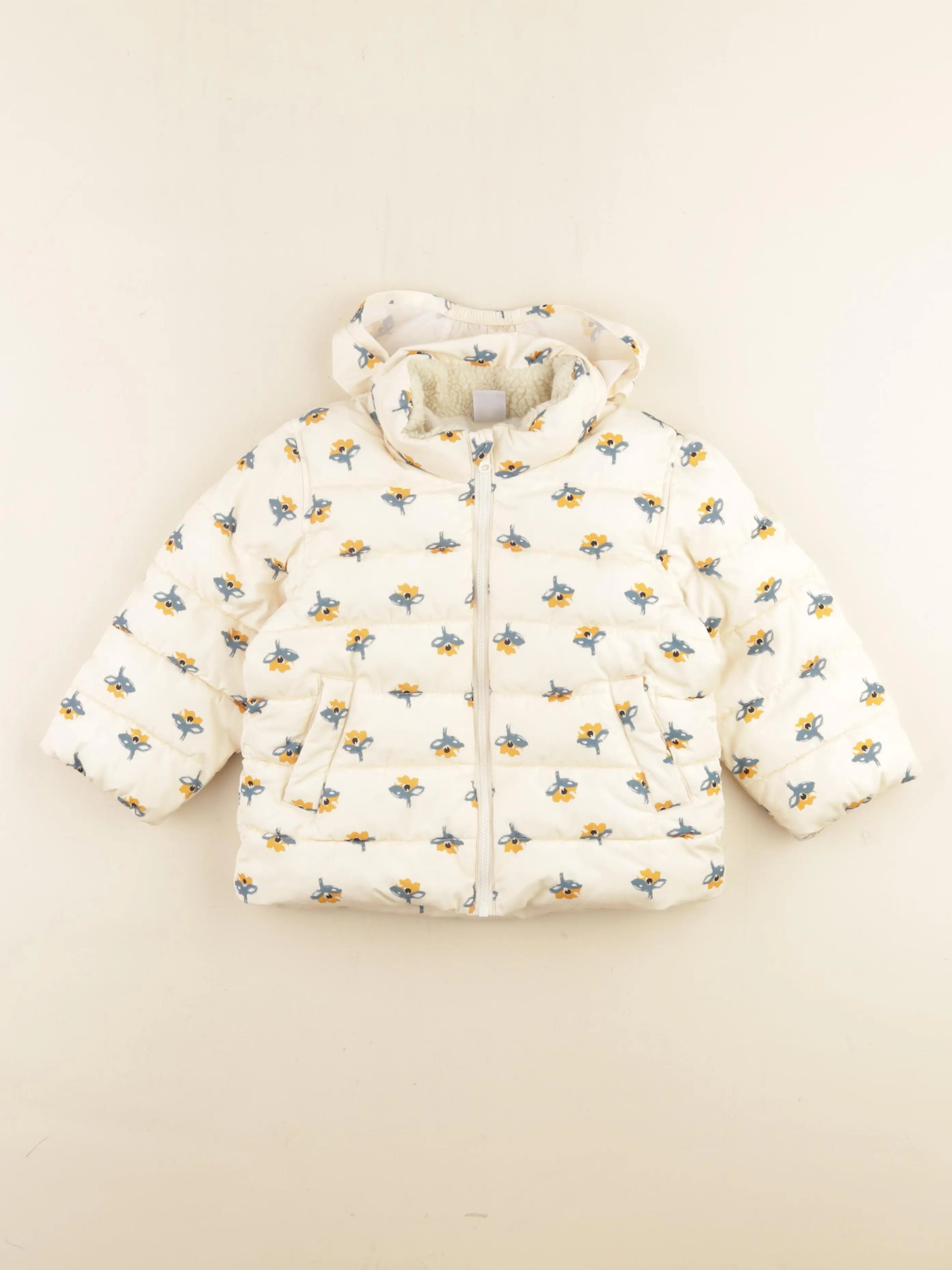Petit Bateau - doudoune beige - 24 mois