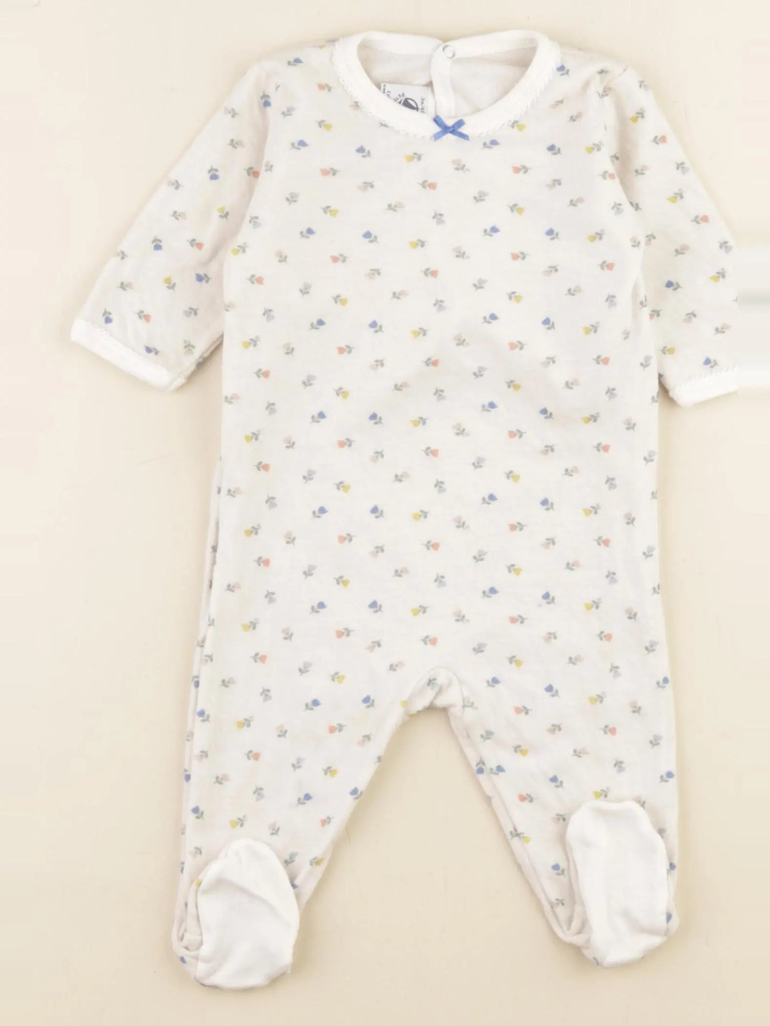 Petit Bateau - pyjama coton beige, multicolore - 3 mois
