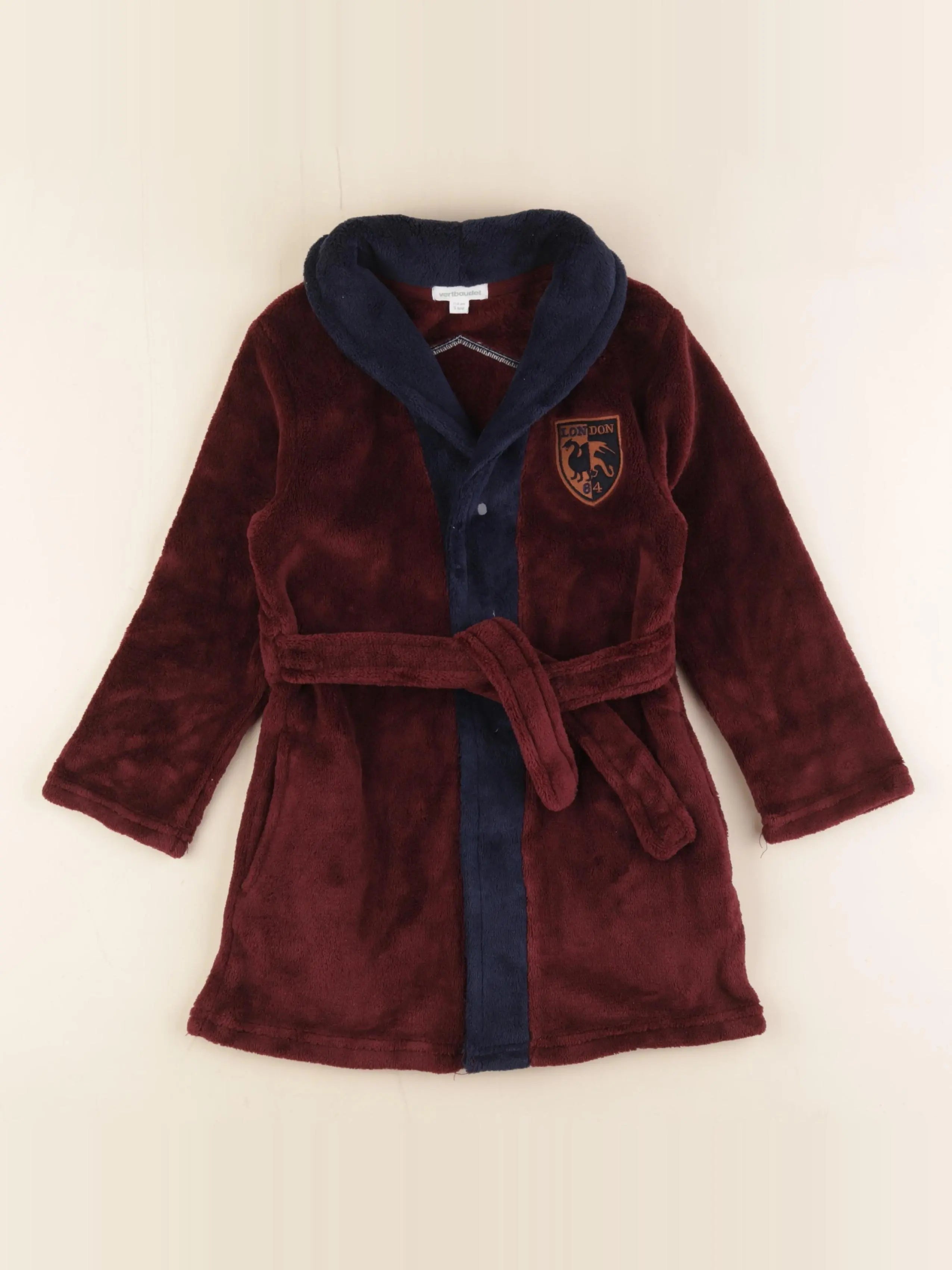 Vertbaudet - robe de chambre rouge - 5 ans