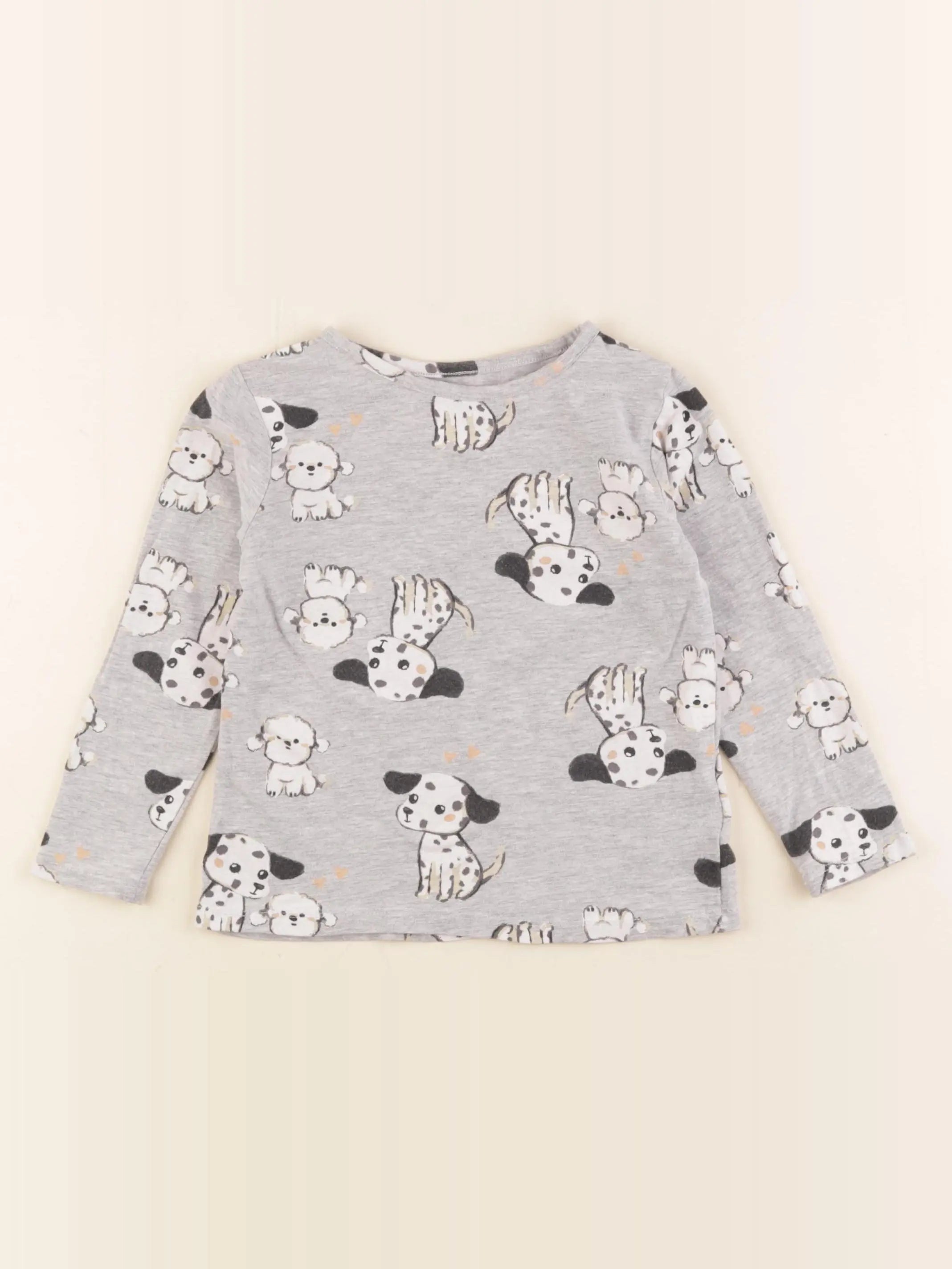 H&M - tee-shirt gris - 2/4 ans