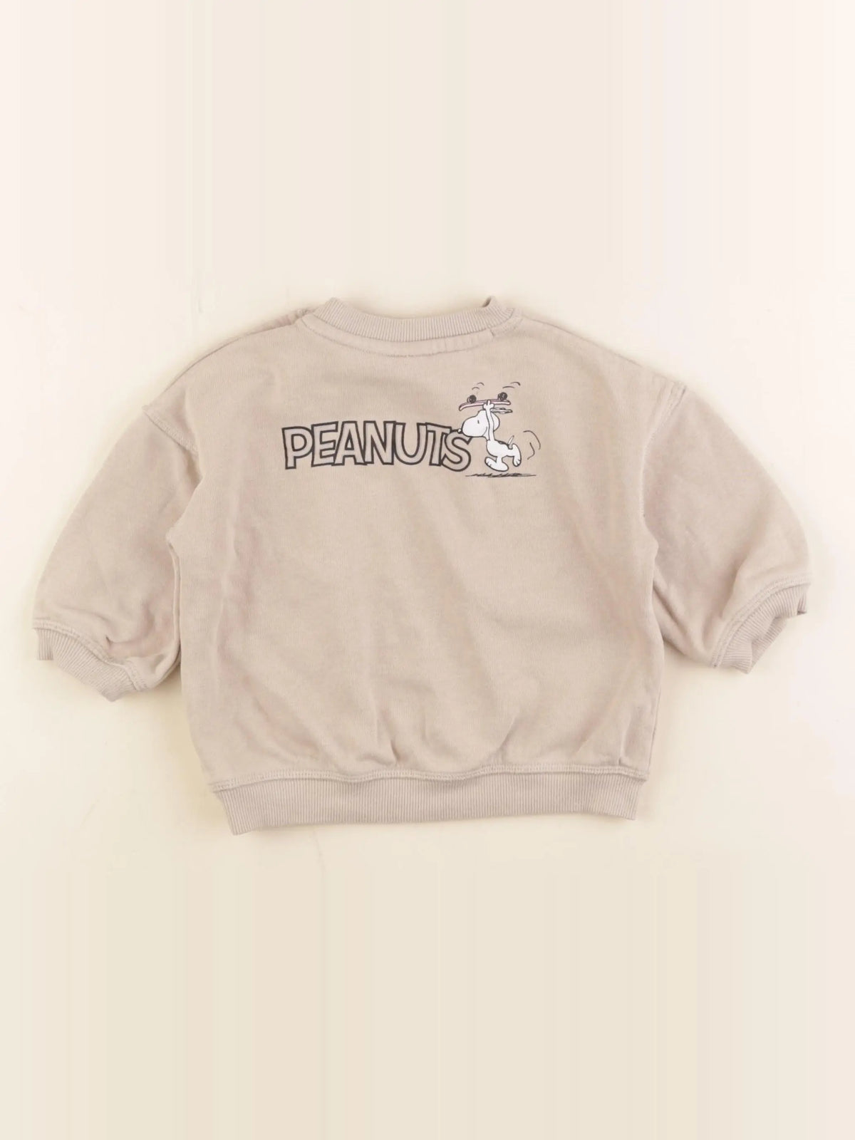 H&M - sweat beige - 6/9 mois