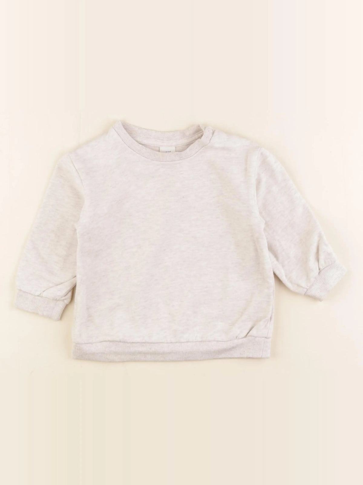 H&M - sweat beige - 6/9 mois