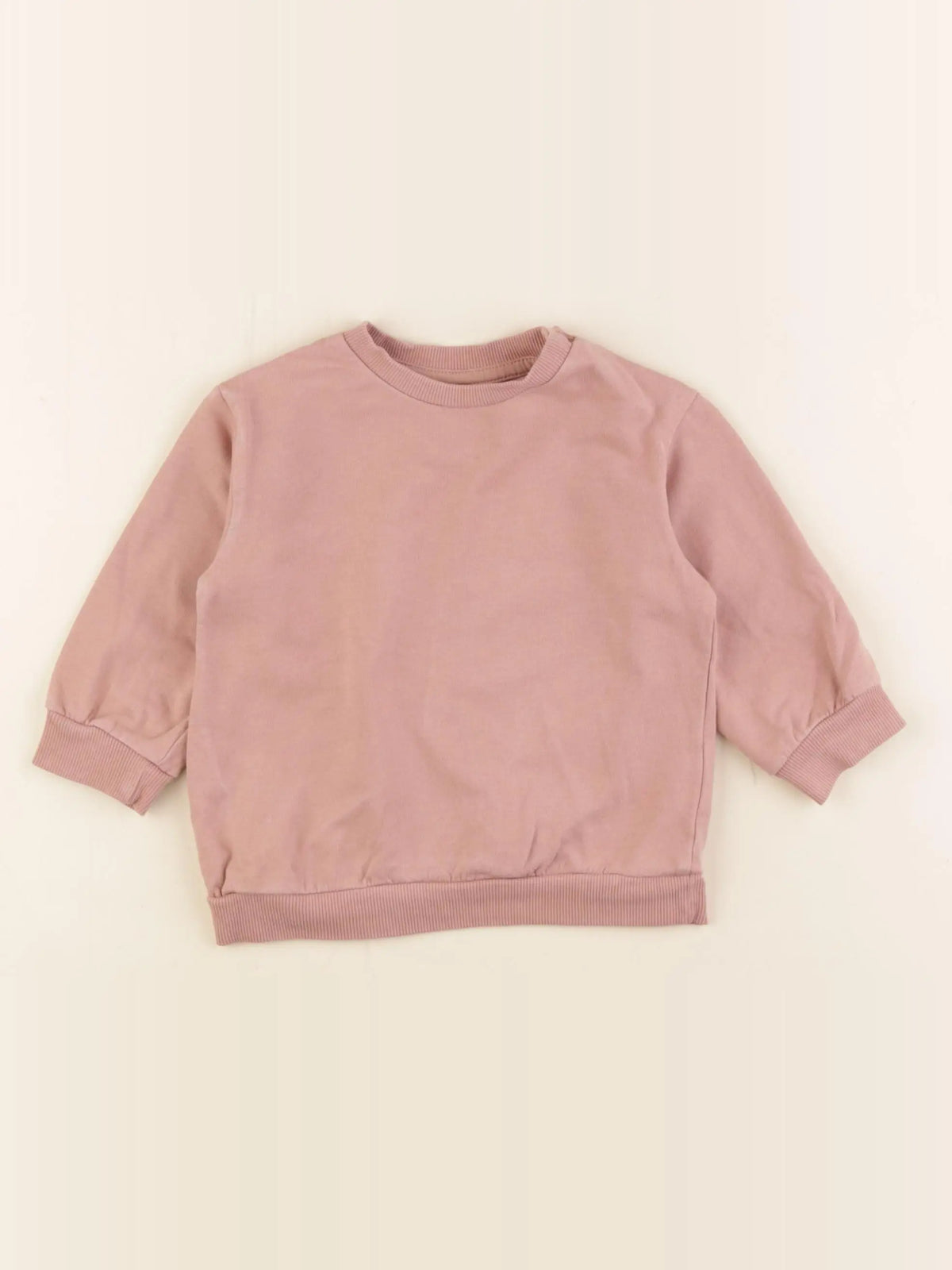 H&M - sweat rose - 6/9 mois