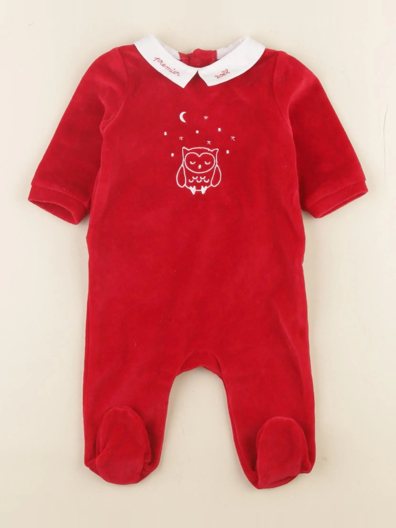 Jacadi - pyjama velours rouge - 3 mois