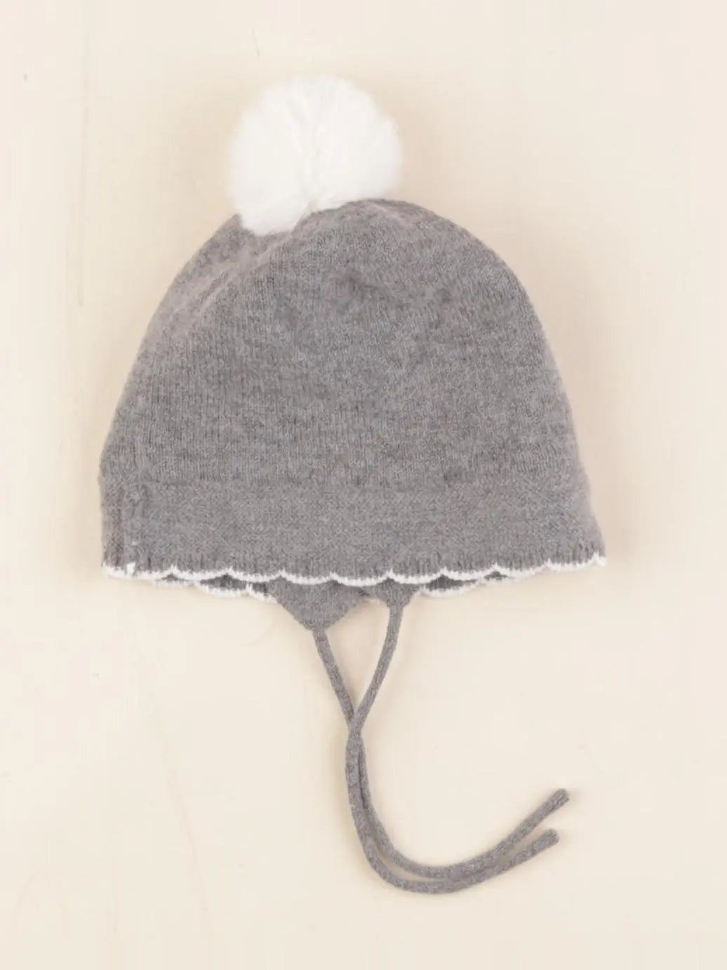 Jacadi - bonnet gris, blanc - 1 mois