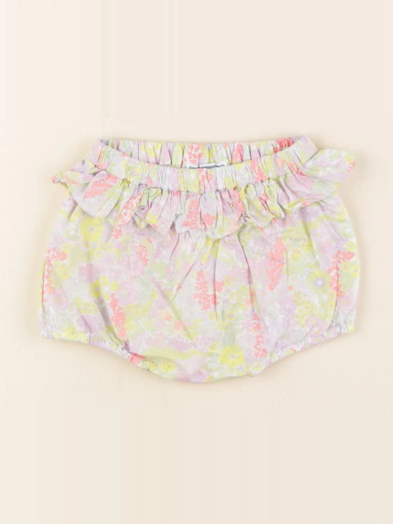 Jacadi - bloomer volants au dos, liberty multicolore - 6 mois