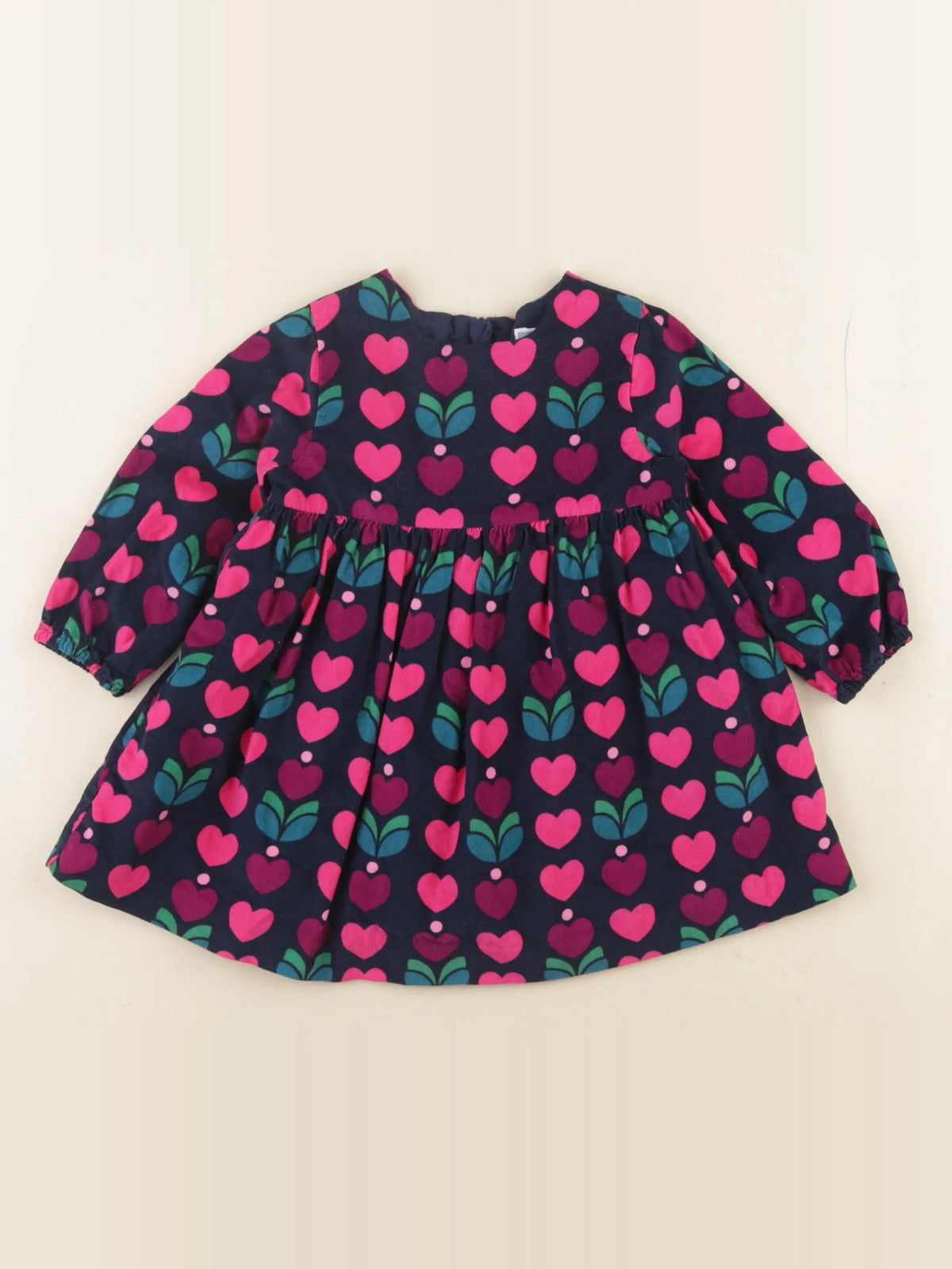 Jacadi - robe bleu, rose - 12 mois