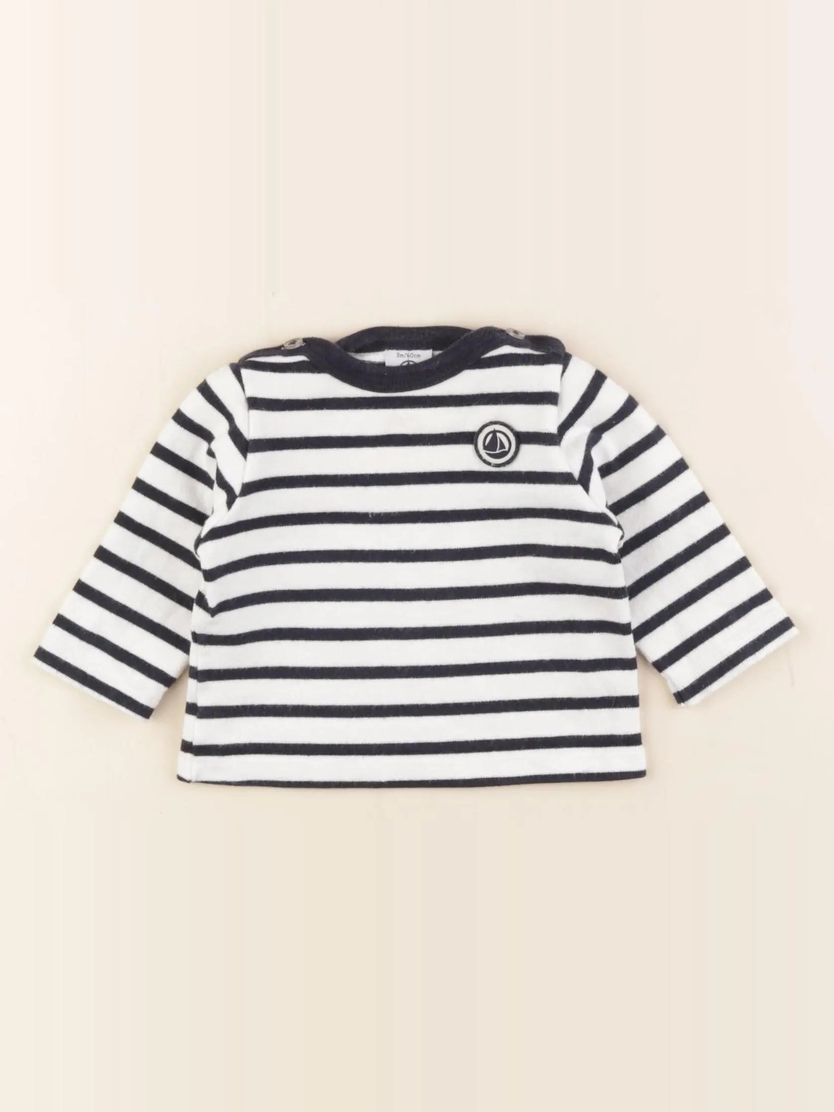 Petit Bateau - tee-shirt bleu - 3 mois