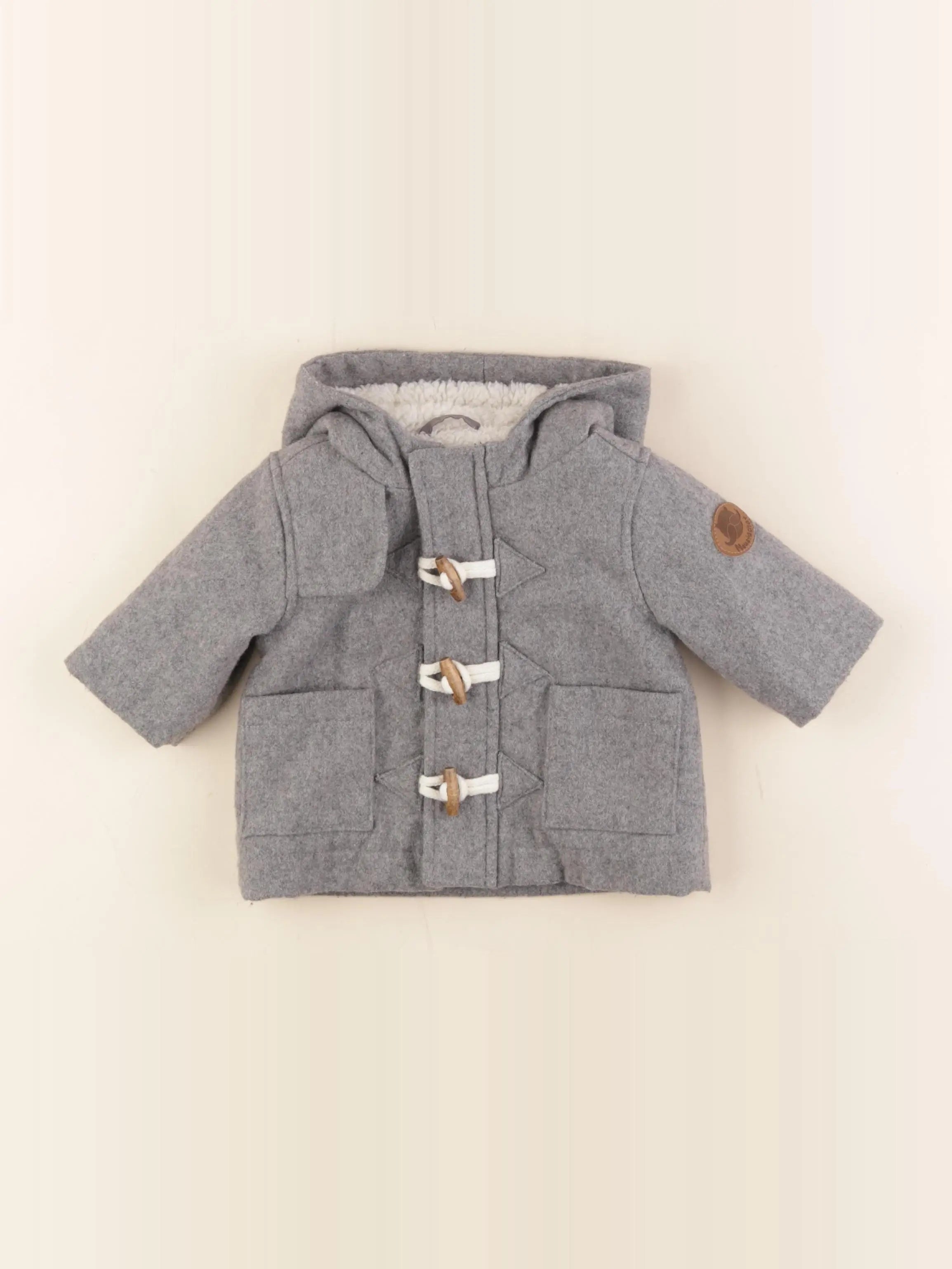 Vertbaudet - manteau gris - 3 mois