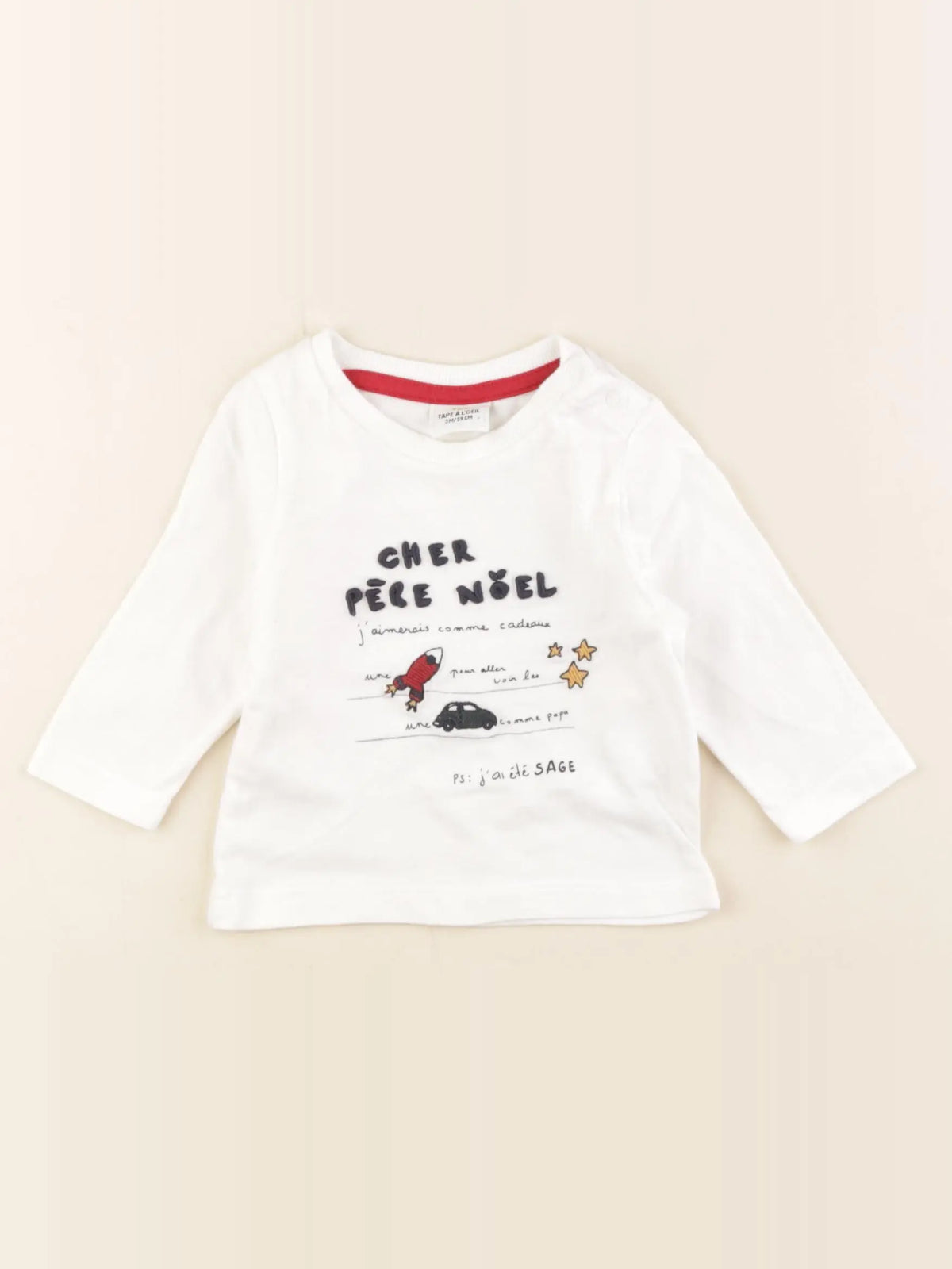 Tape à l'oeil - tee-shirt blanc - 3 mois