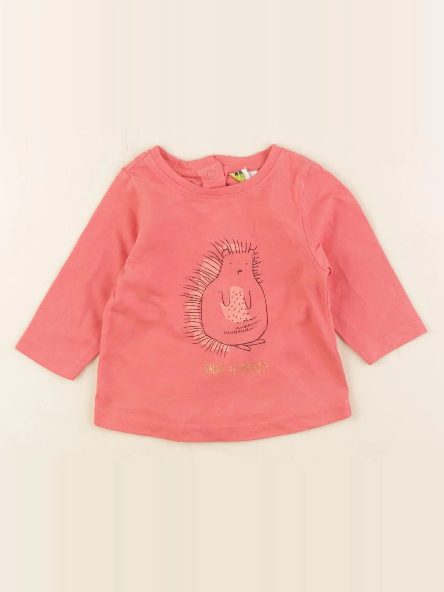 Tape à l'oeil - tee-shirt rose, or - 3 mois