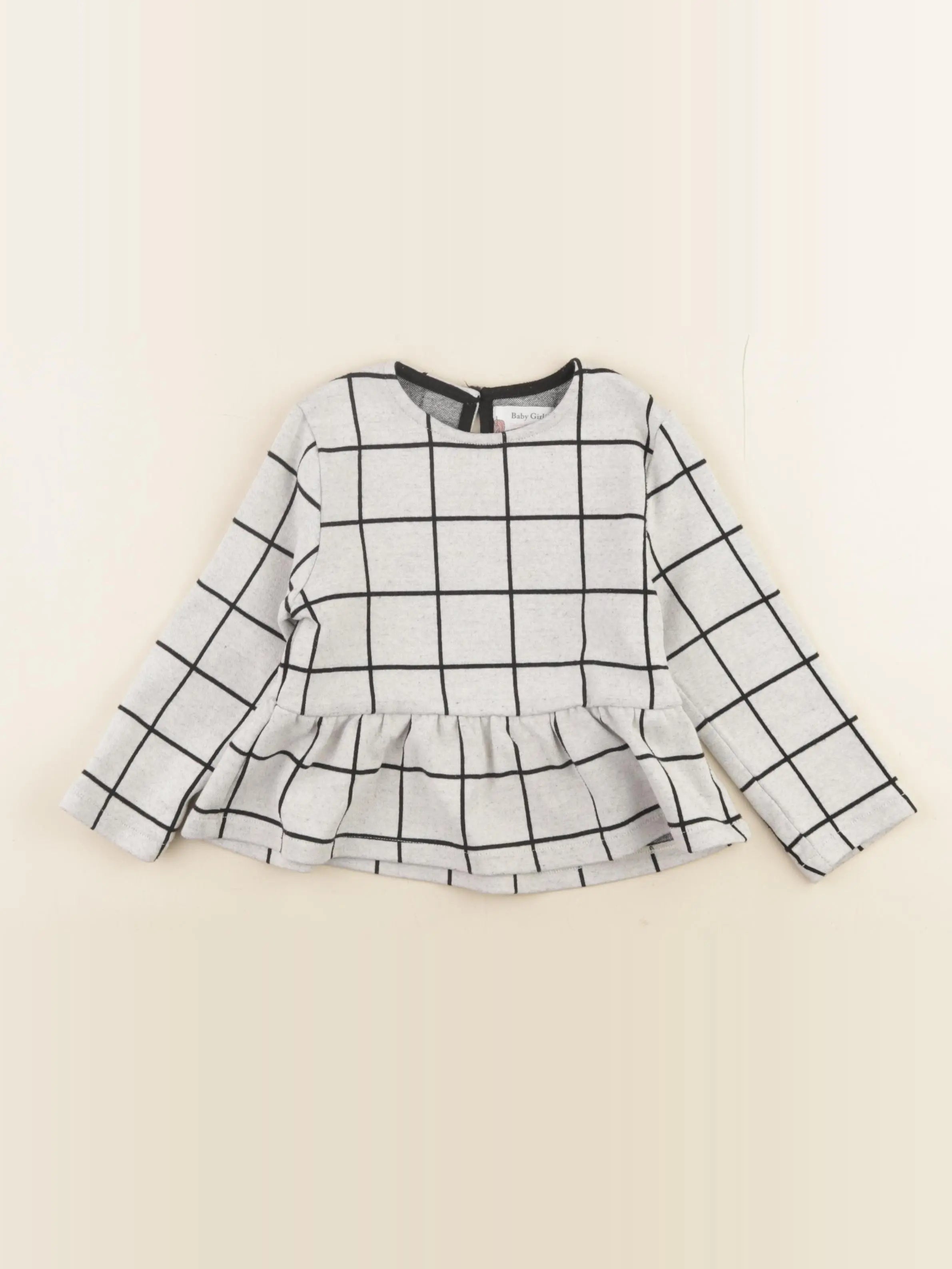 Zara - pull gris, noir - 2/3 ans