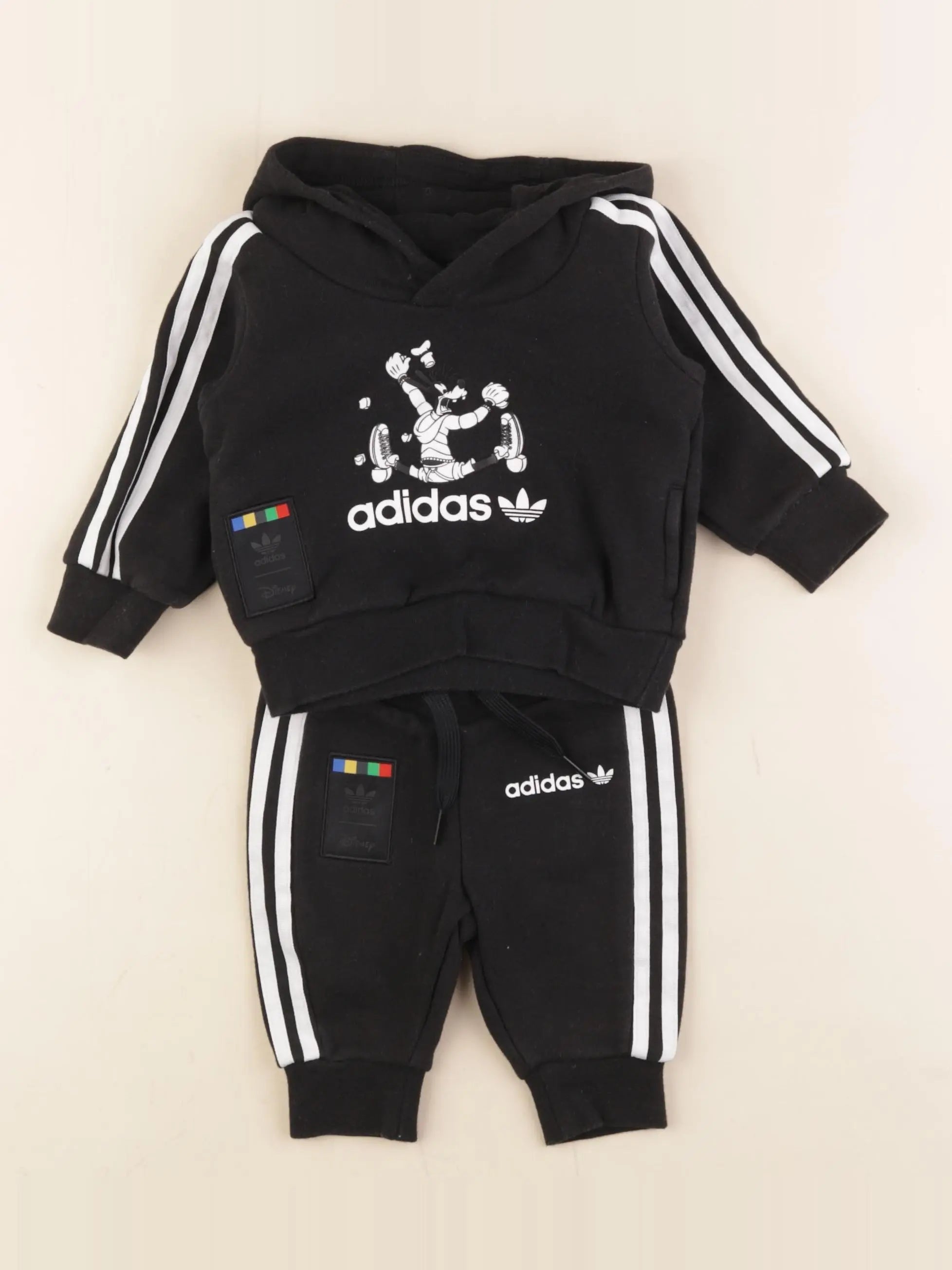 Adidas - ensemble noir - 0/3 mois