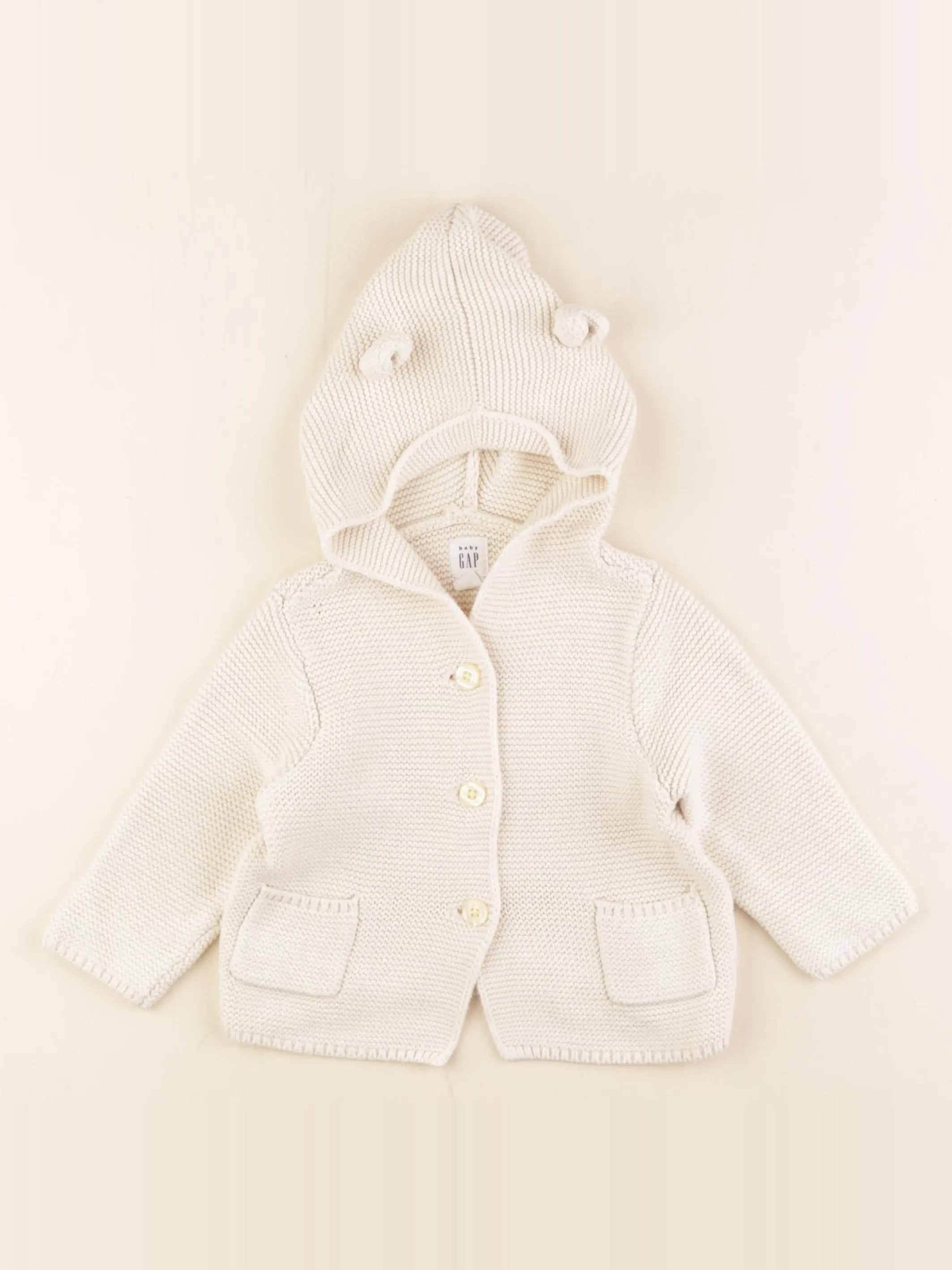 GAP - gilet beige - 6/12 mois