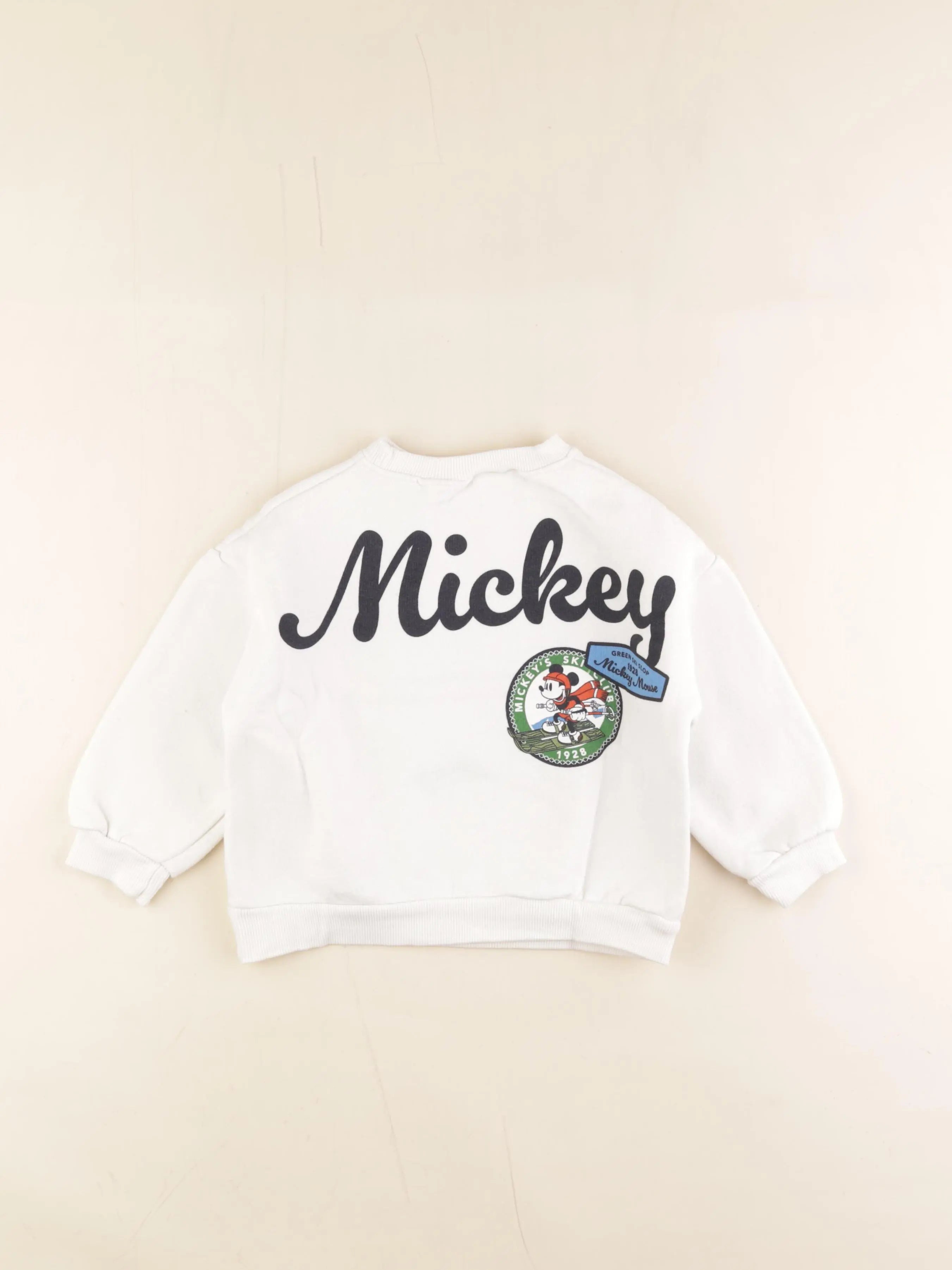 Zara - sweat imprimé au dos blanc - 3/4 ans