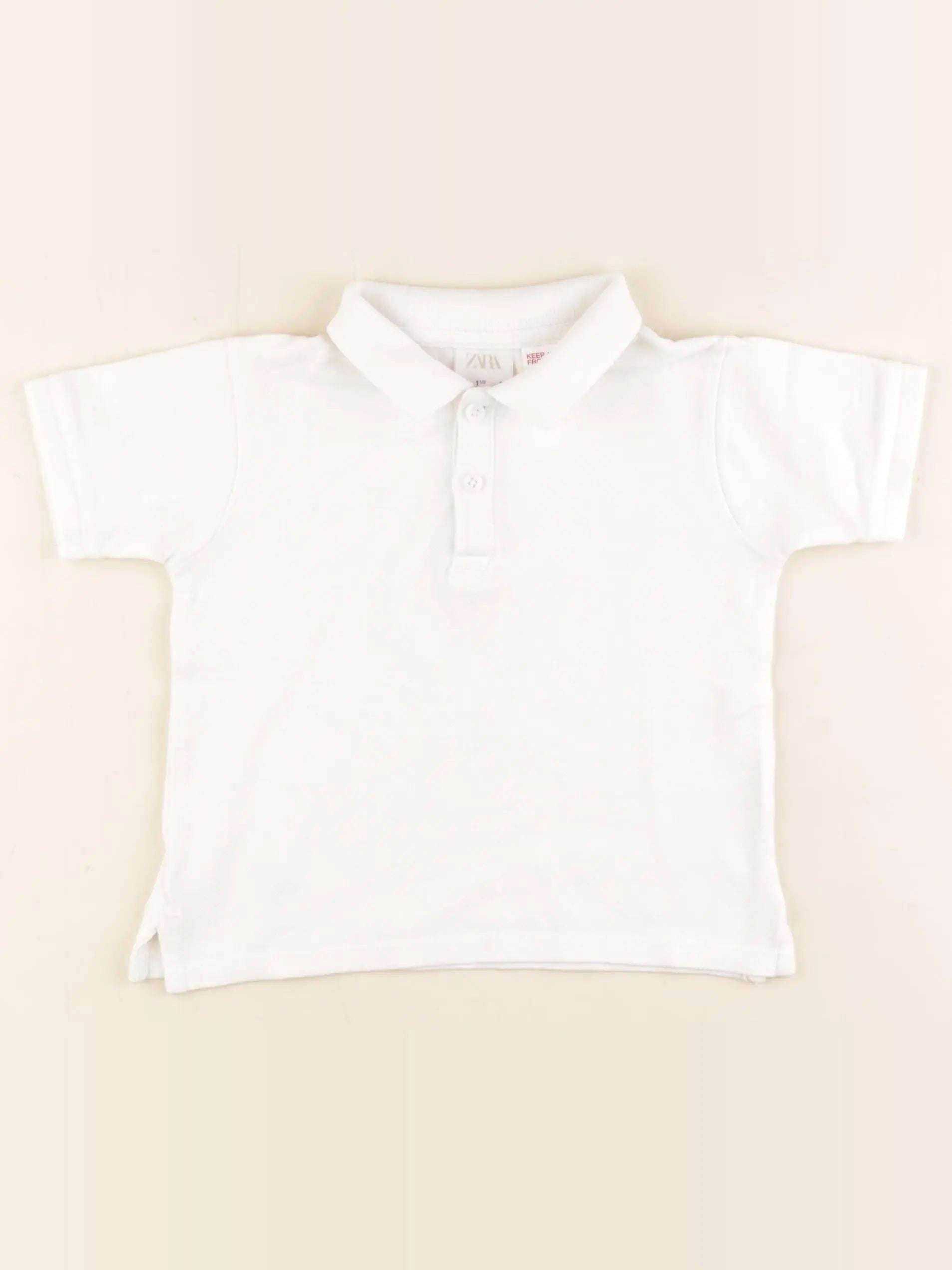 Zara - polo blanc - 18 mois