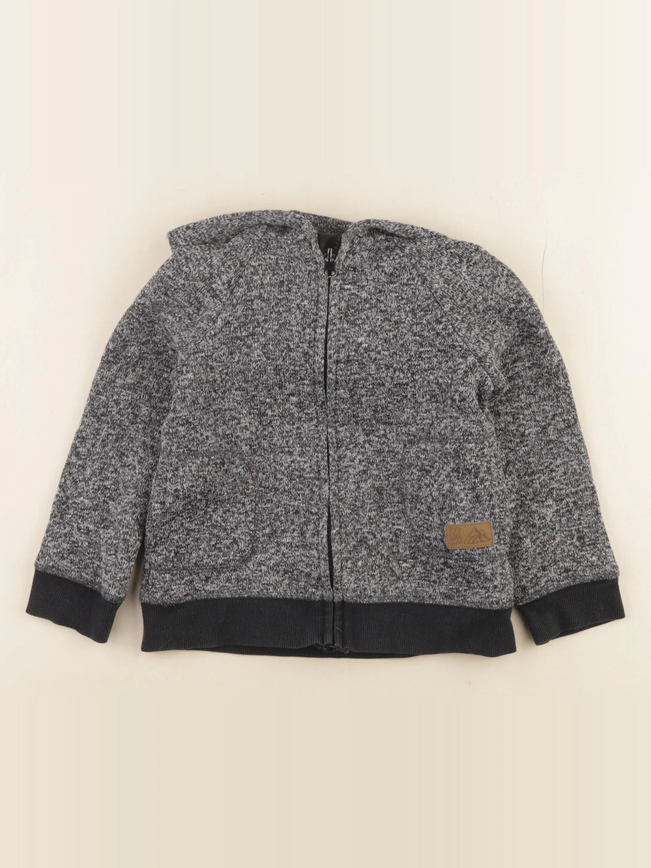 Vertbaudet - gilet gris, noir - 4 ans