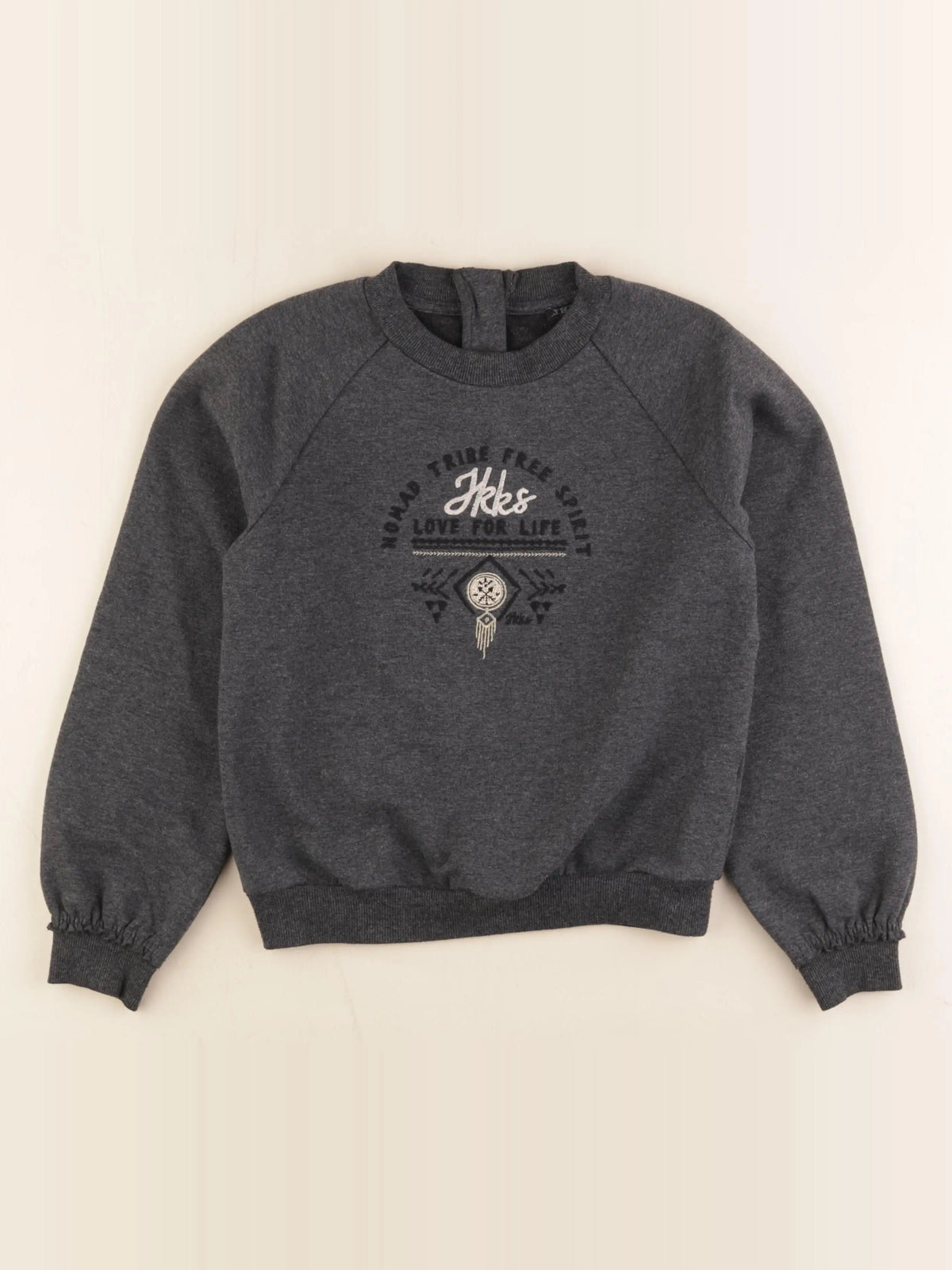 IKKS - sweat gris, or - 10 ans