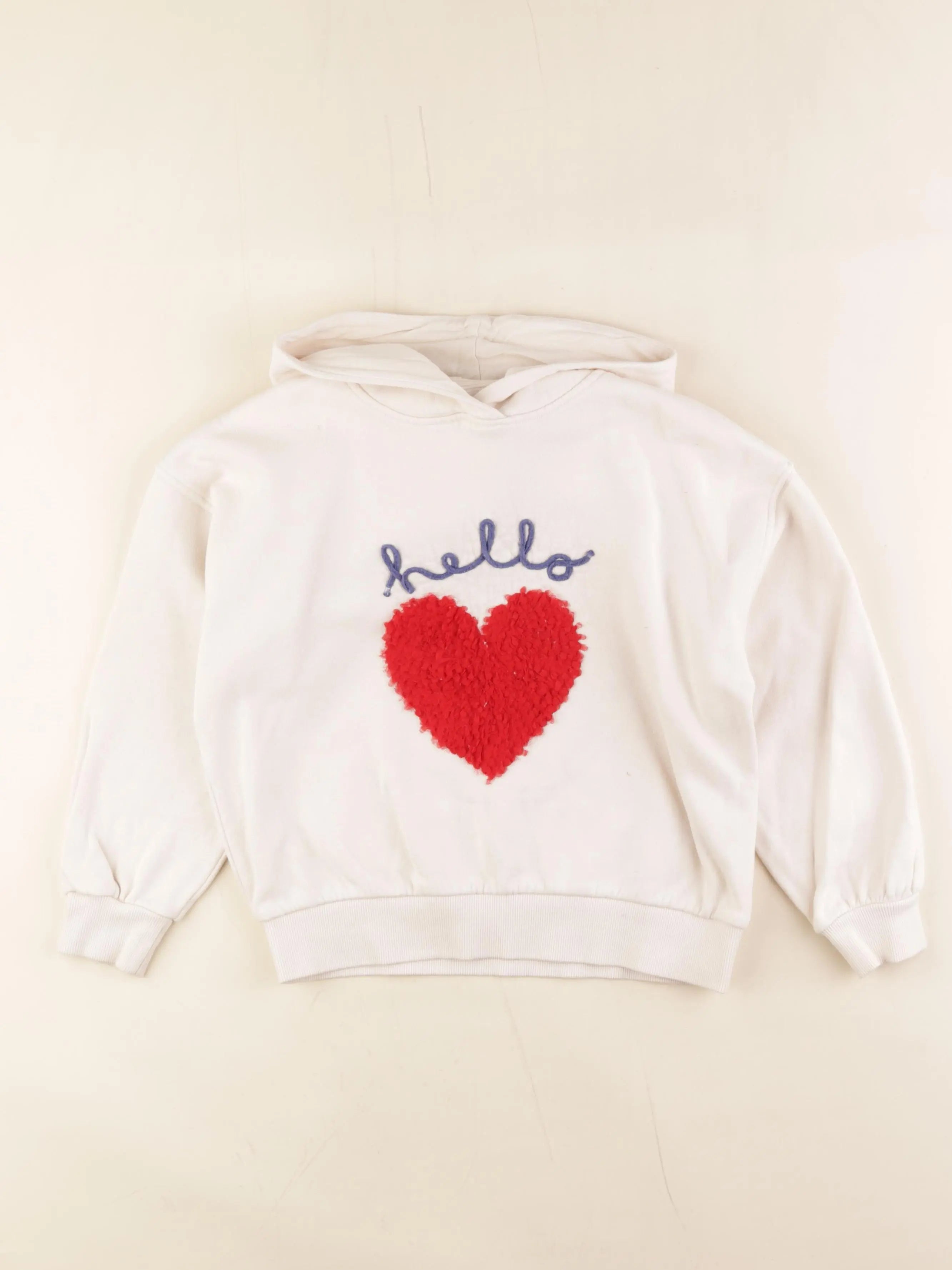 Monoprix - sweat beige - 8 ans