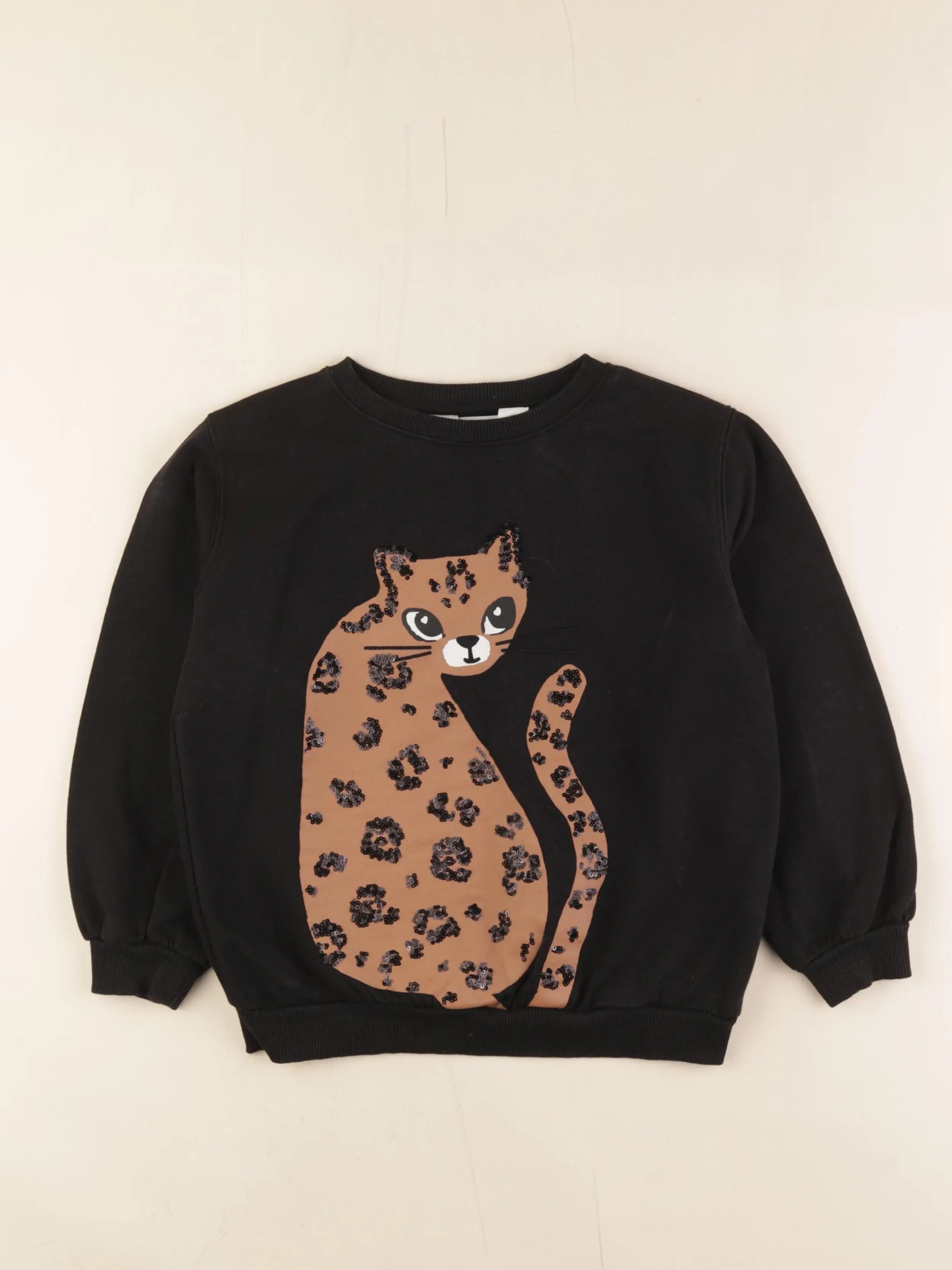 H&M - sweat noir - 6/8 ans