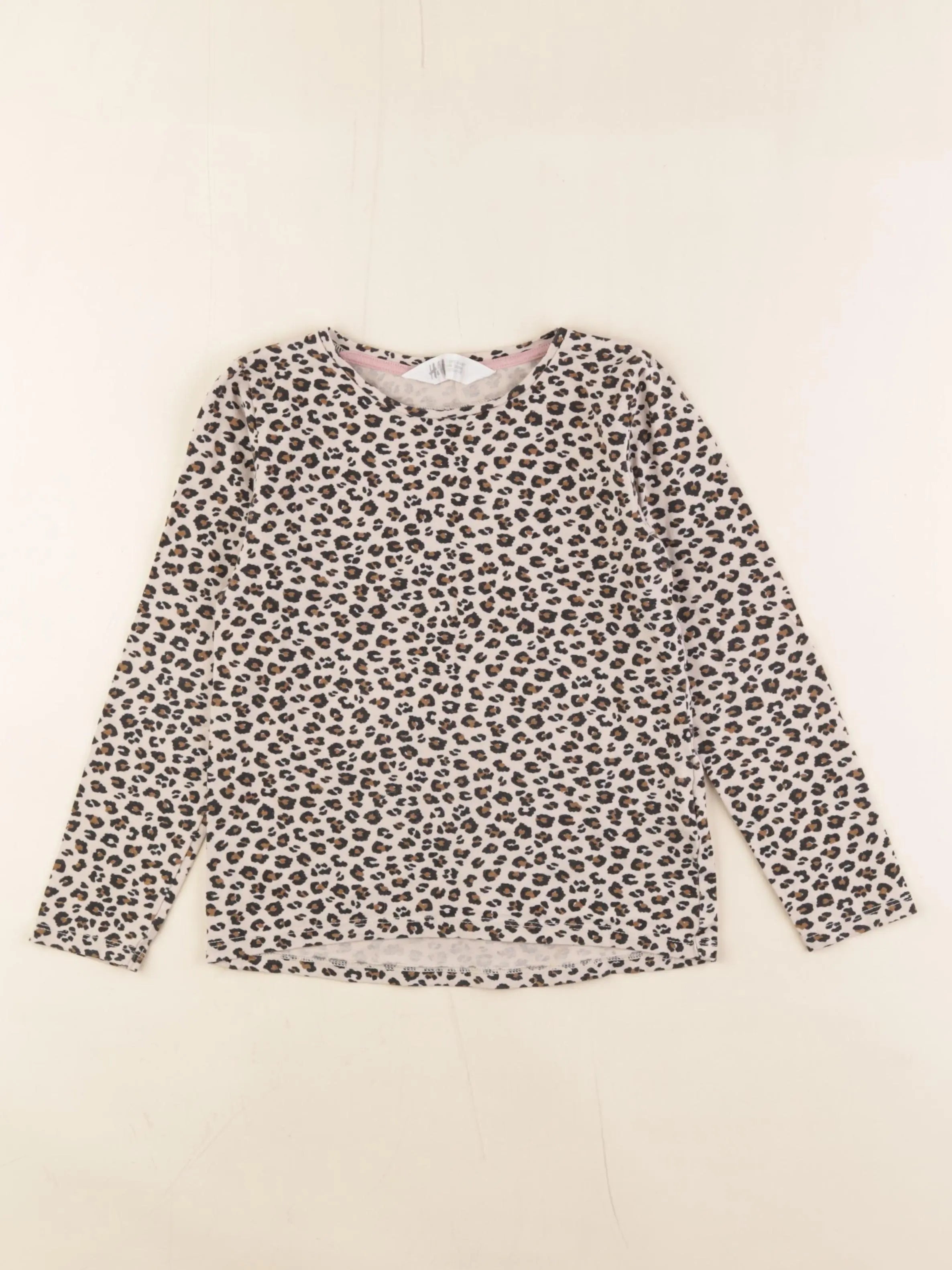 H&M - tee-shirt beige - 6/8 ans