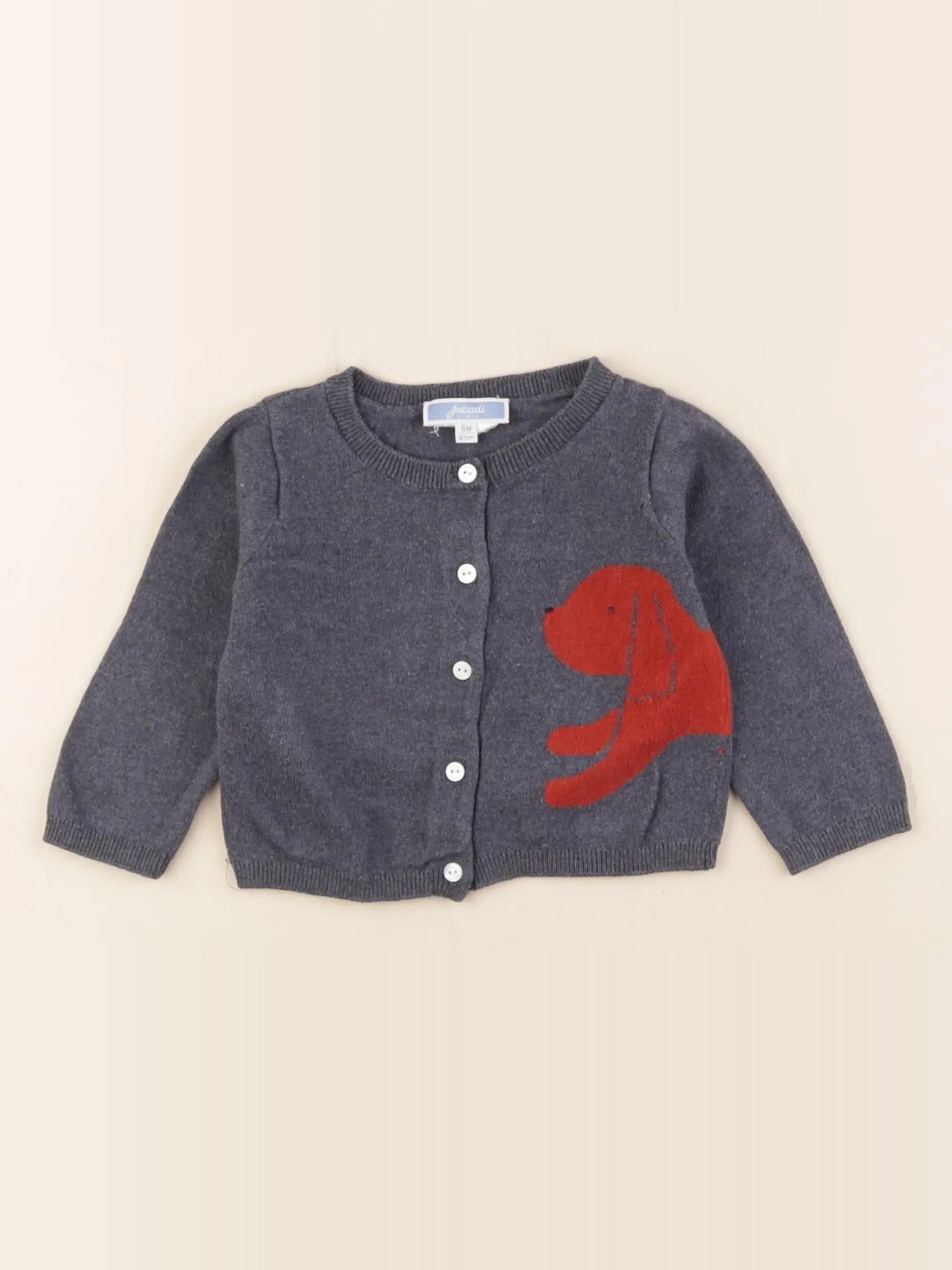 Jacadi - gilet bleu - 6 mois