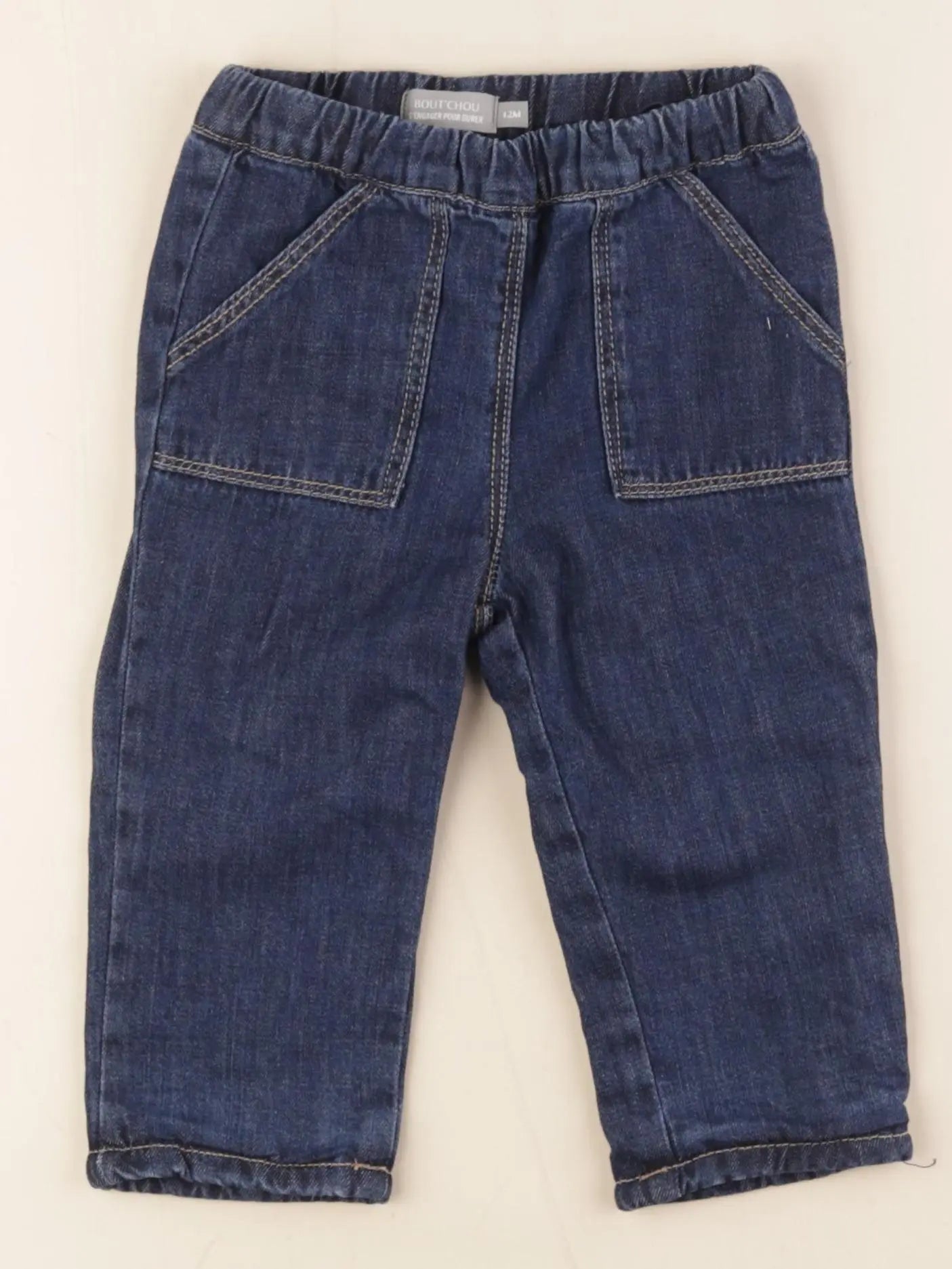 Boutchou - jean doublé bleu - 12 mois
