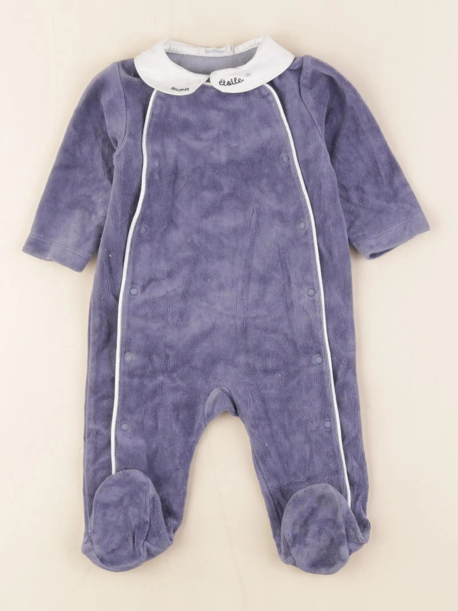 Boutchou - pyjama velours bleu - 3 mois