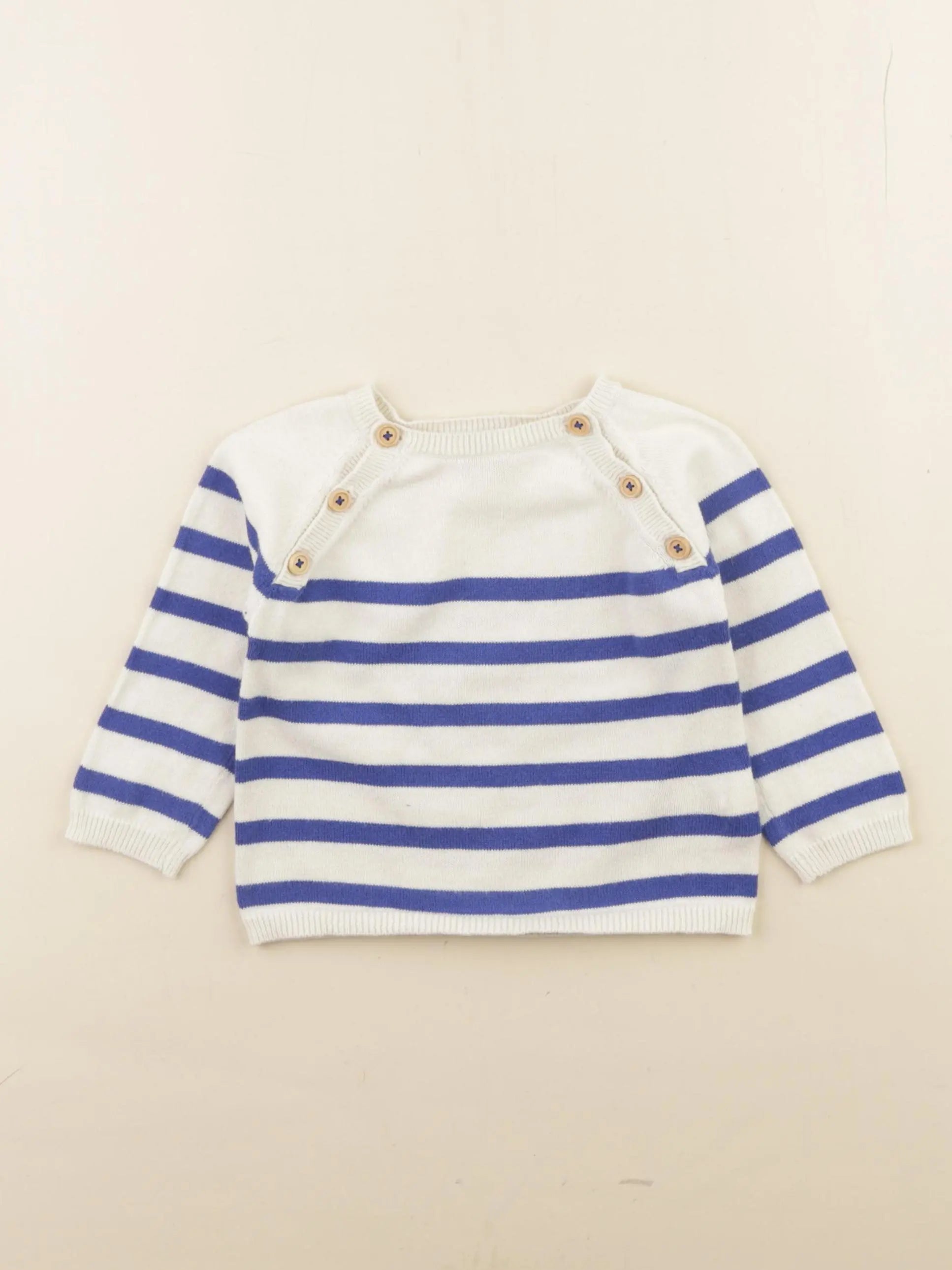 Cyrillus - pull bleu - 12 mois