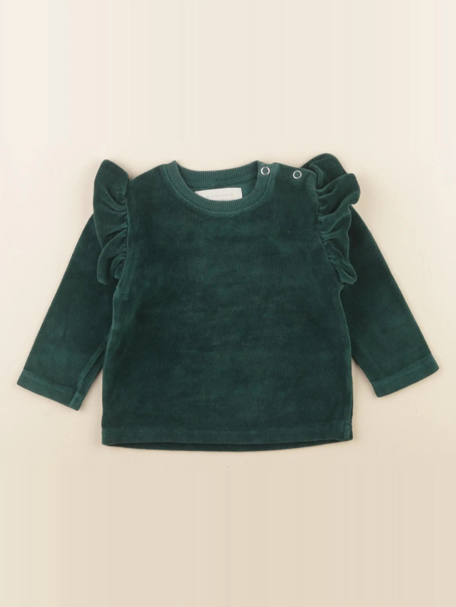Little Indians - sweat vert - 6/9 mois